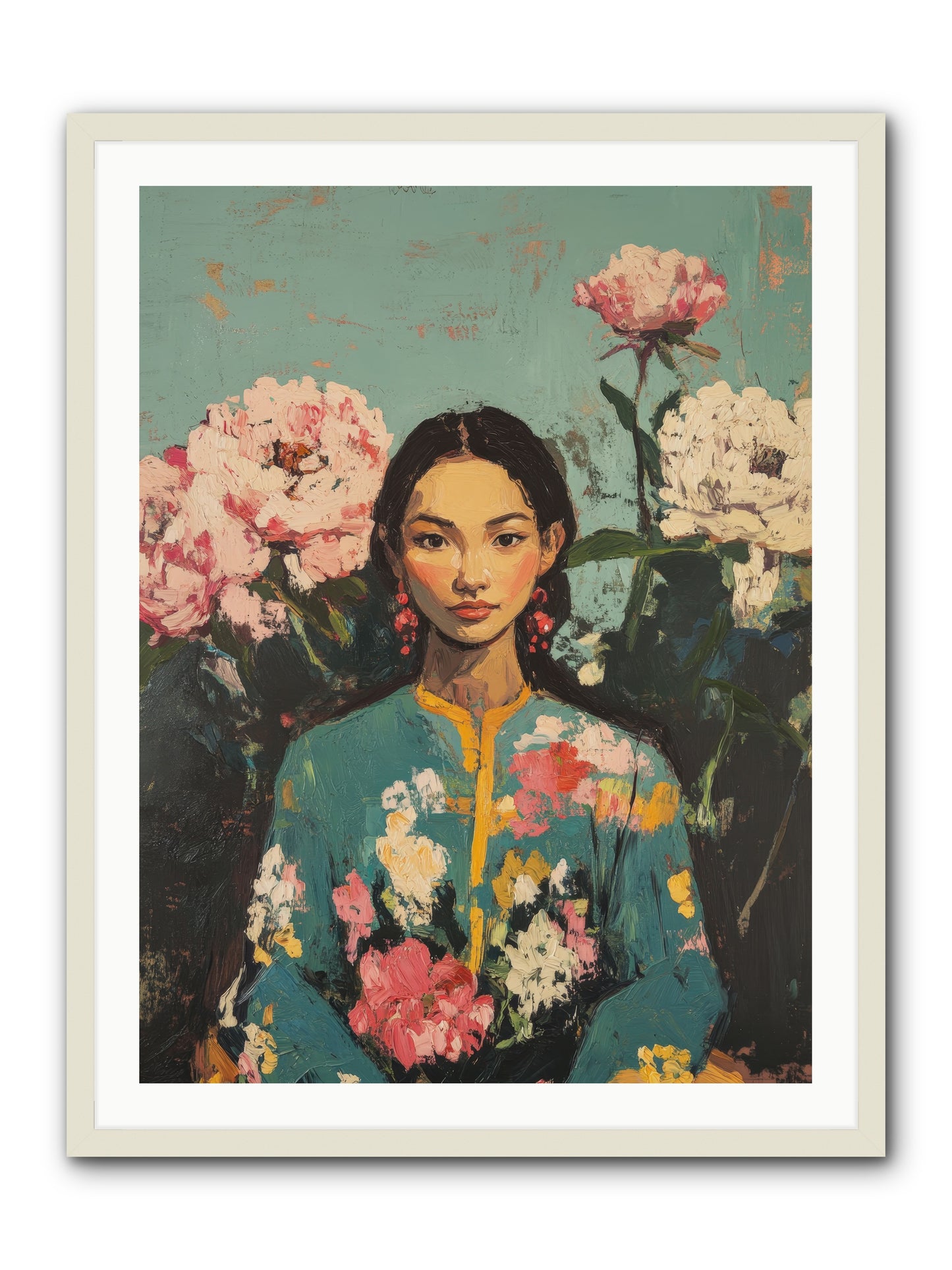 Evangeline Moonstone-REZ -- Framed Print - White 30x40