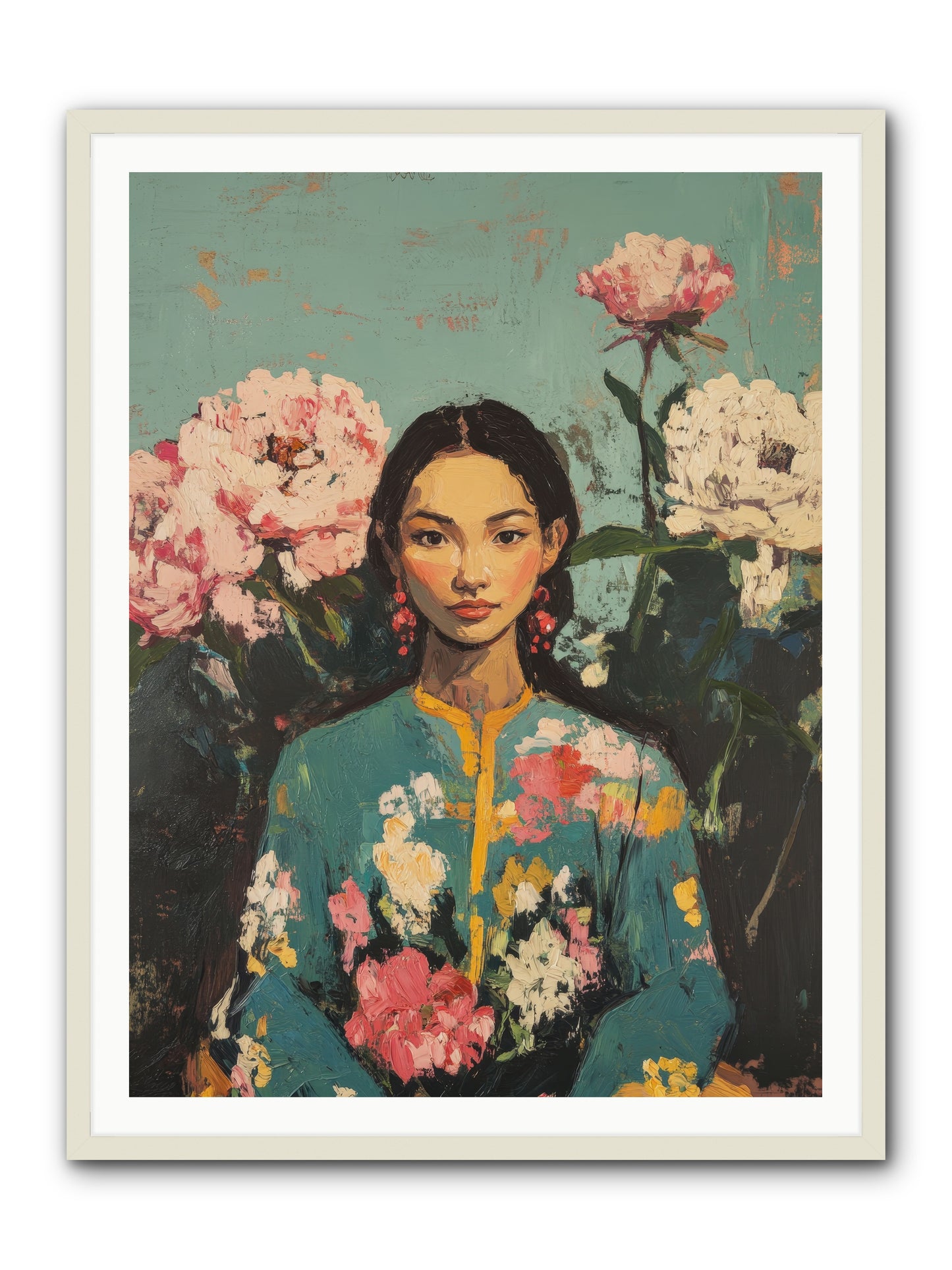 Evangeline Moonstone-REZ -- Framed Print - White 36x48
