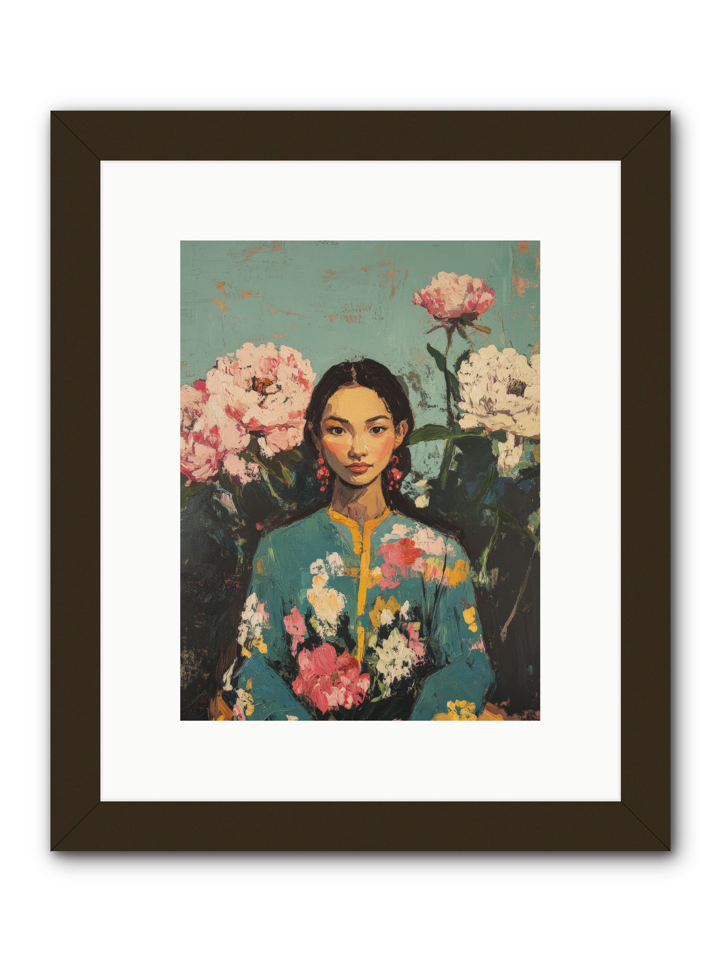 Evangeline Moonstone-REZ -- Framed Print - Black 9x12
