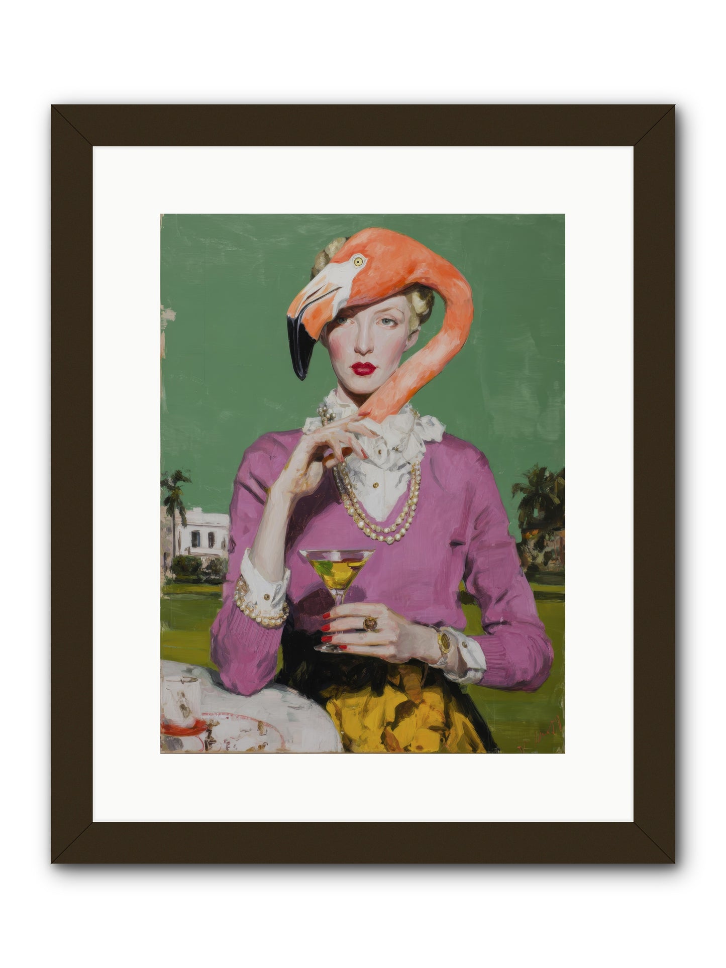 Evangeline & the Umbrella Club -- Framed Print - Black 12x16