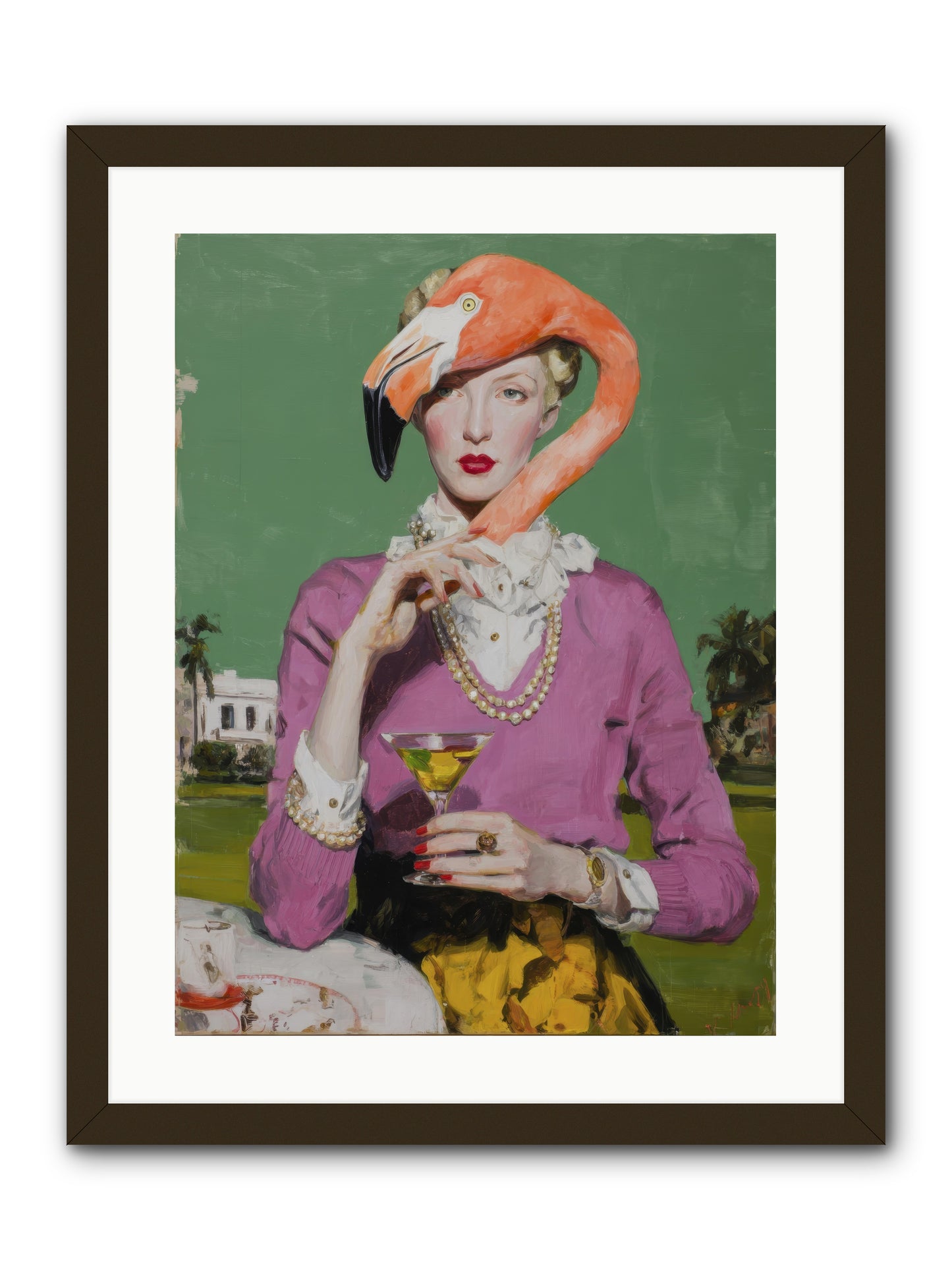 Evangeline & the Umbrella Club -- Framed Print - Black 18x24