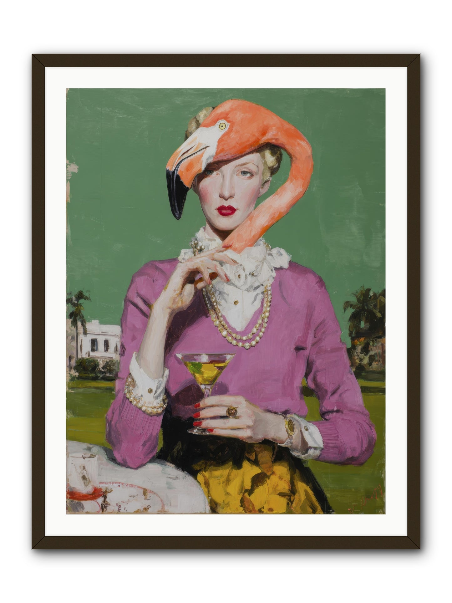 Evangeline & the Umbrella Club -- Framed Print - Black 30x40