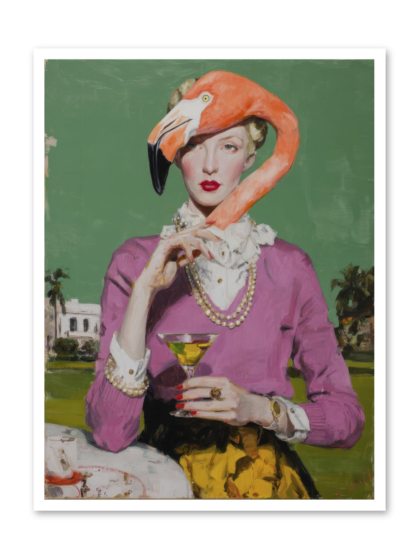 Evangeline & the Umbrella Club -- Loose Canvas Print 30x40