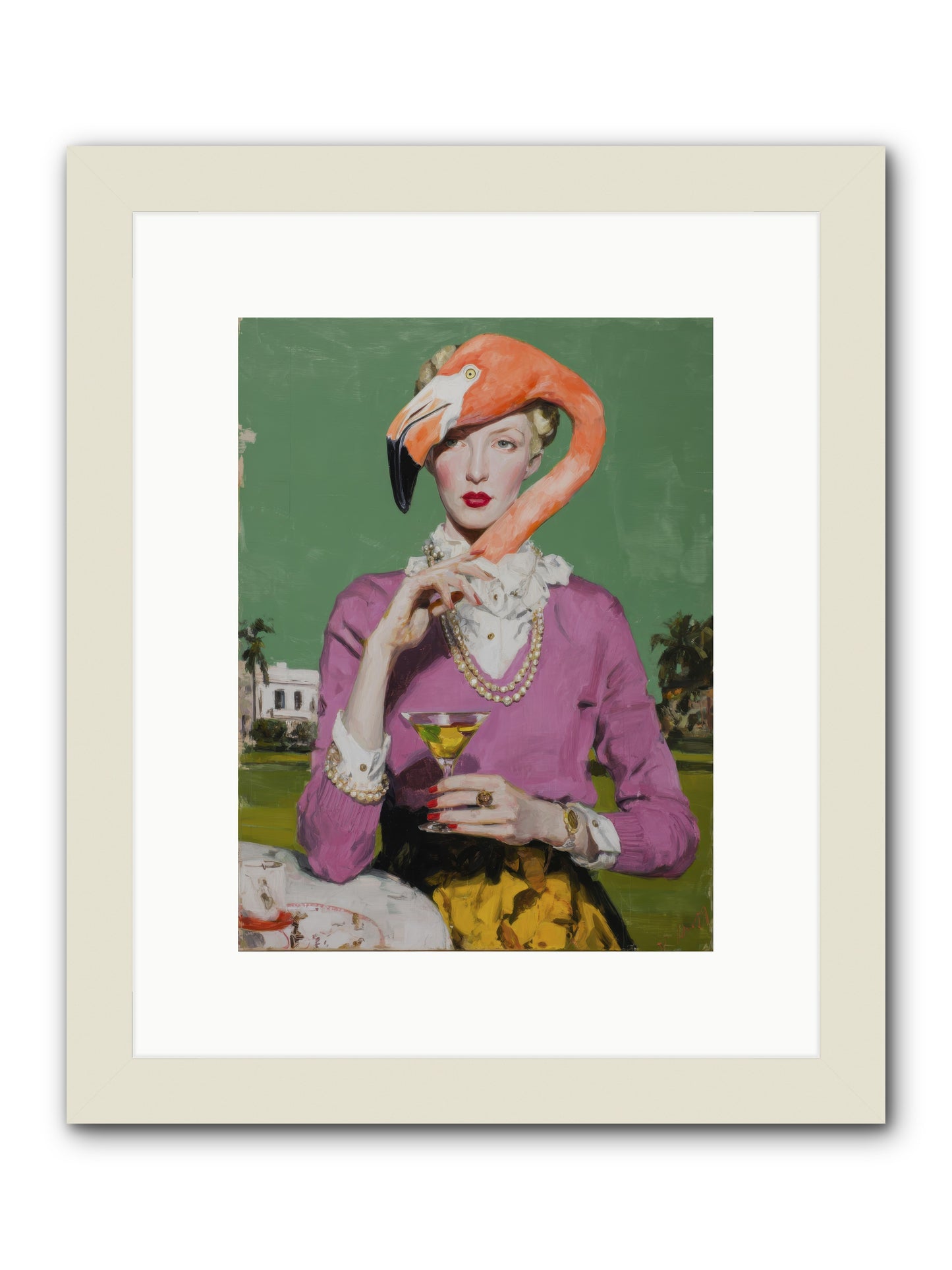 Evangeline & the Umbrella Club -- Framed Print - White 9x12