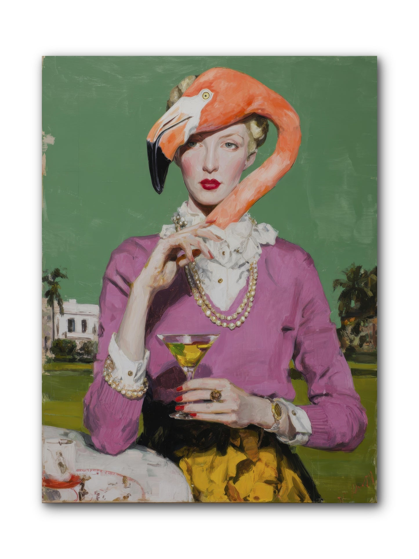 Evangeline & the Umbrella Club -- Wrapped Canvas 9x12