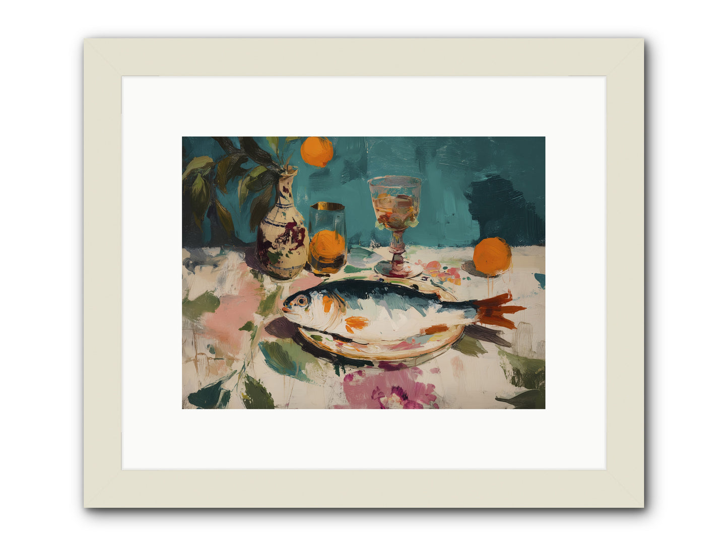 Evening Celebration -- Framed Print - White 12x9