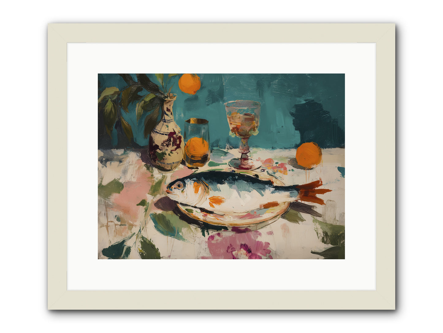 Evening Celebration -- Framed Print - White 16x12