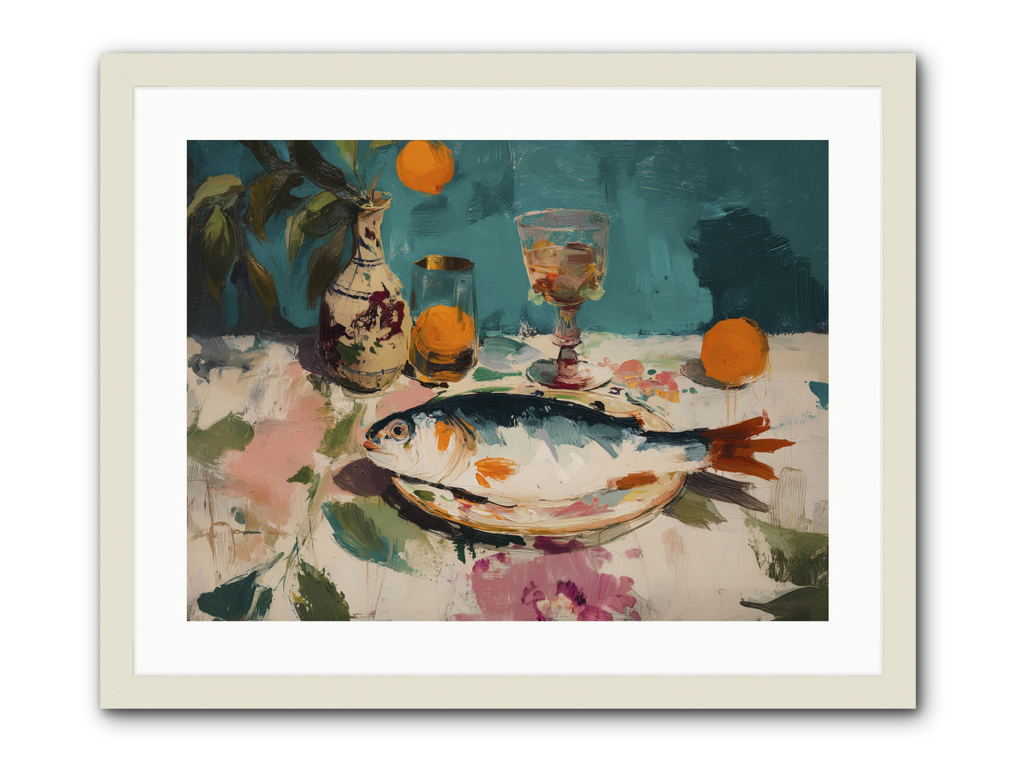 Evening Celebration -- Framed Print - White 24x18