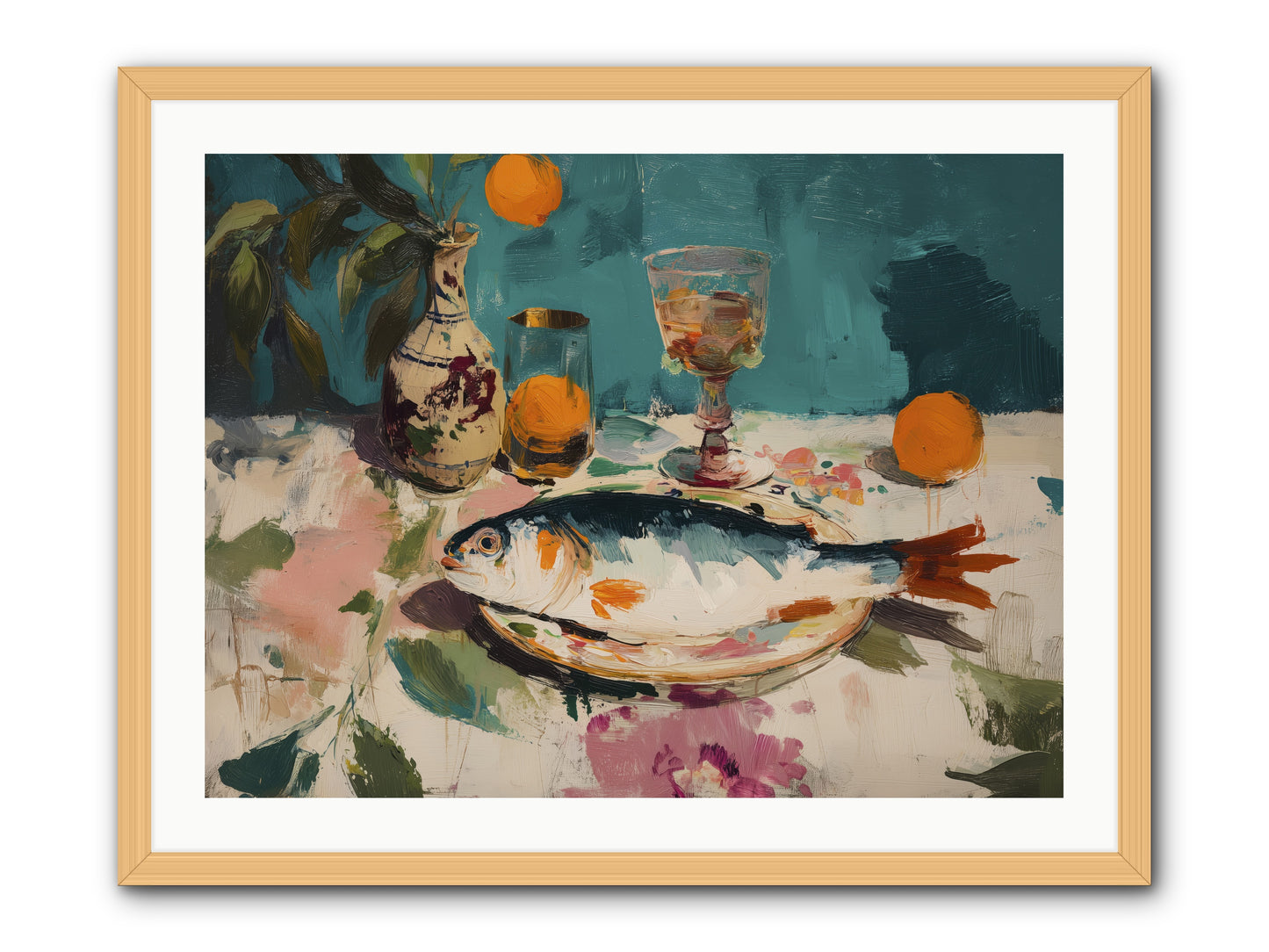 Evening Celebration -- Framed Print - Natural 32x24