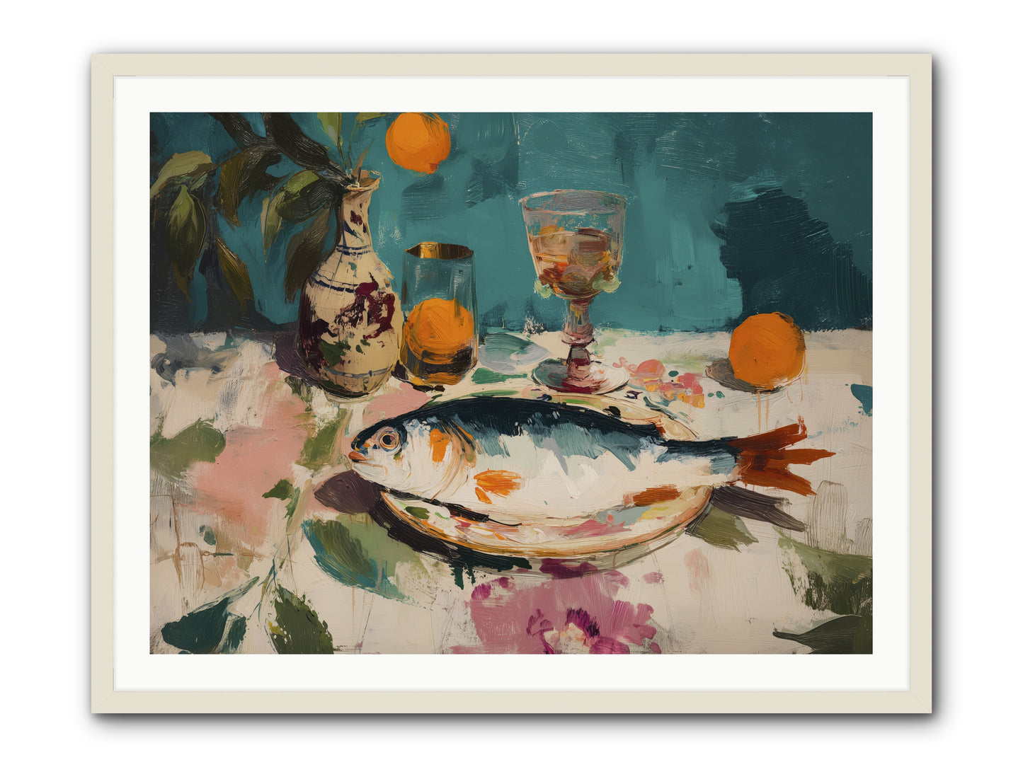 Evening Celebration -- Framed Print - White 40x30