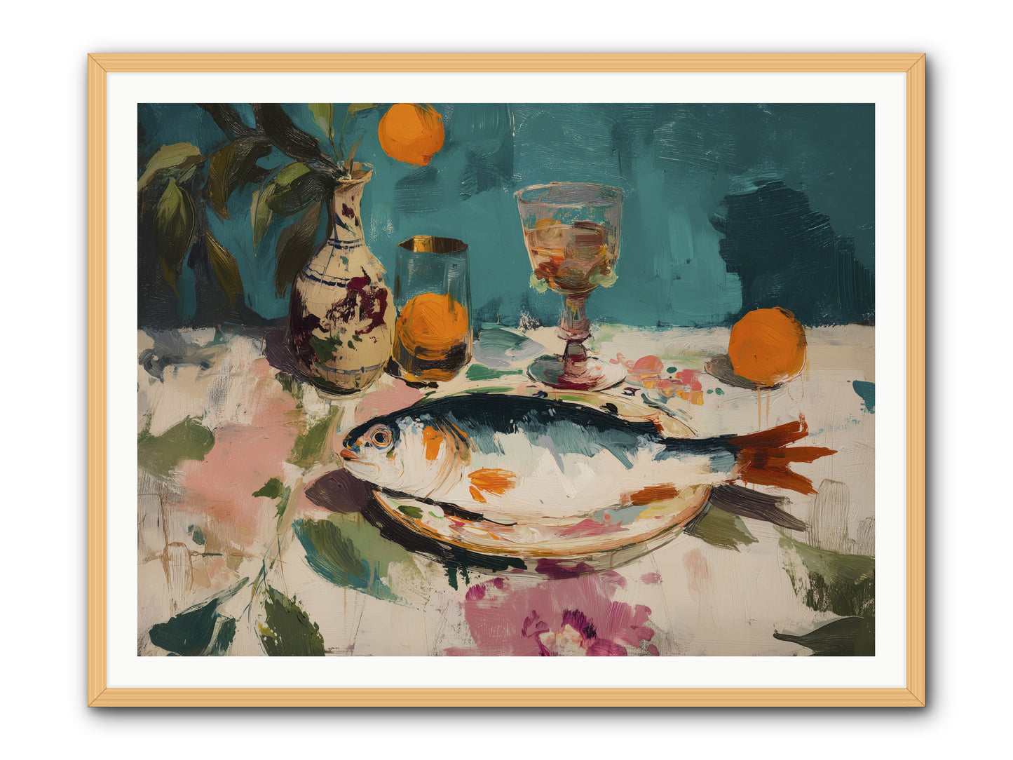 Evening Celebration -- Framed Print - Natural 48x36