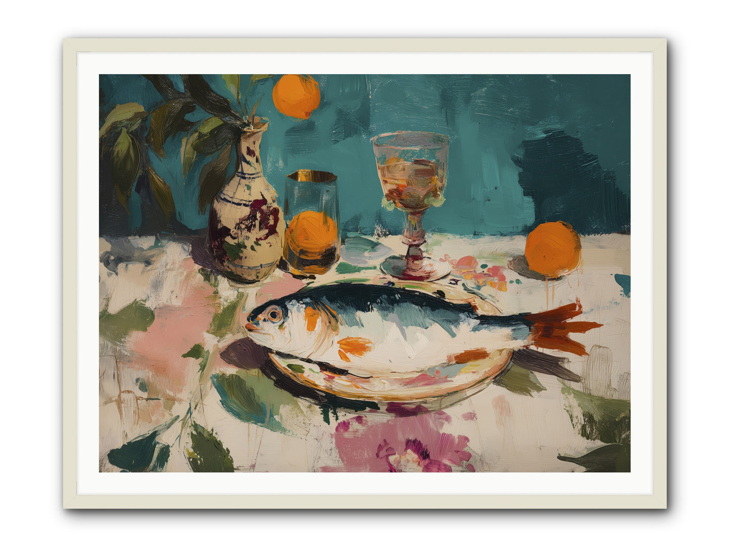 Evening Celebration -- Framed Print - White 48x36