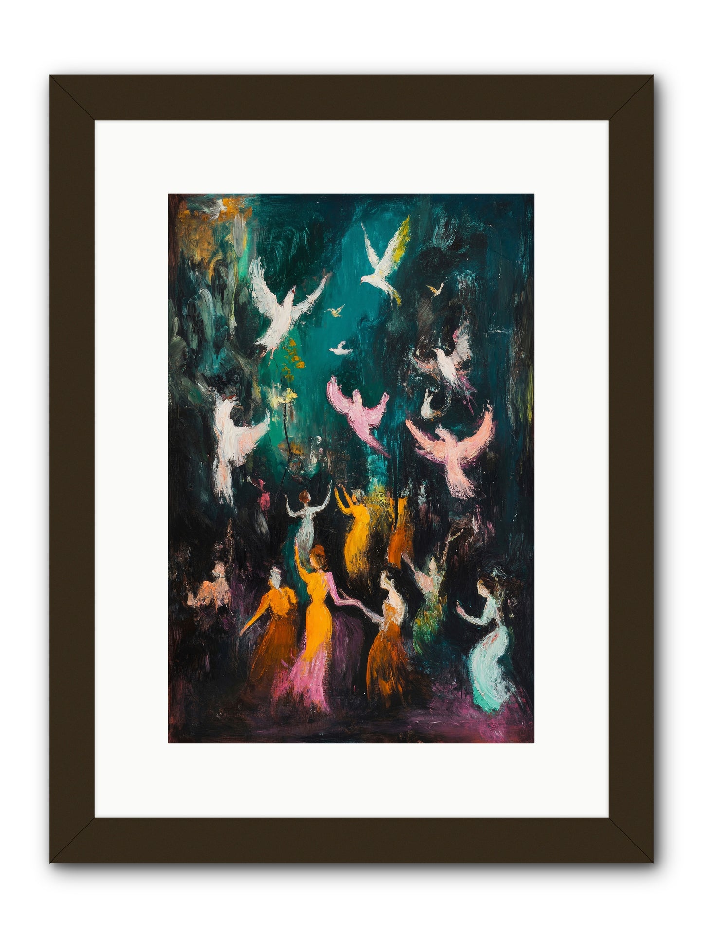Evening Choir -- Framed Print - Black 10x15