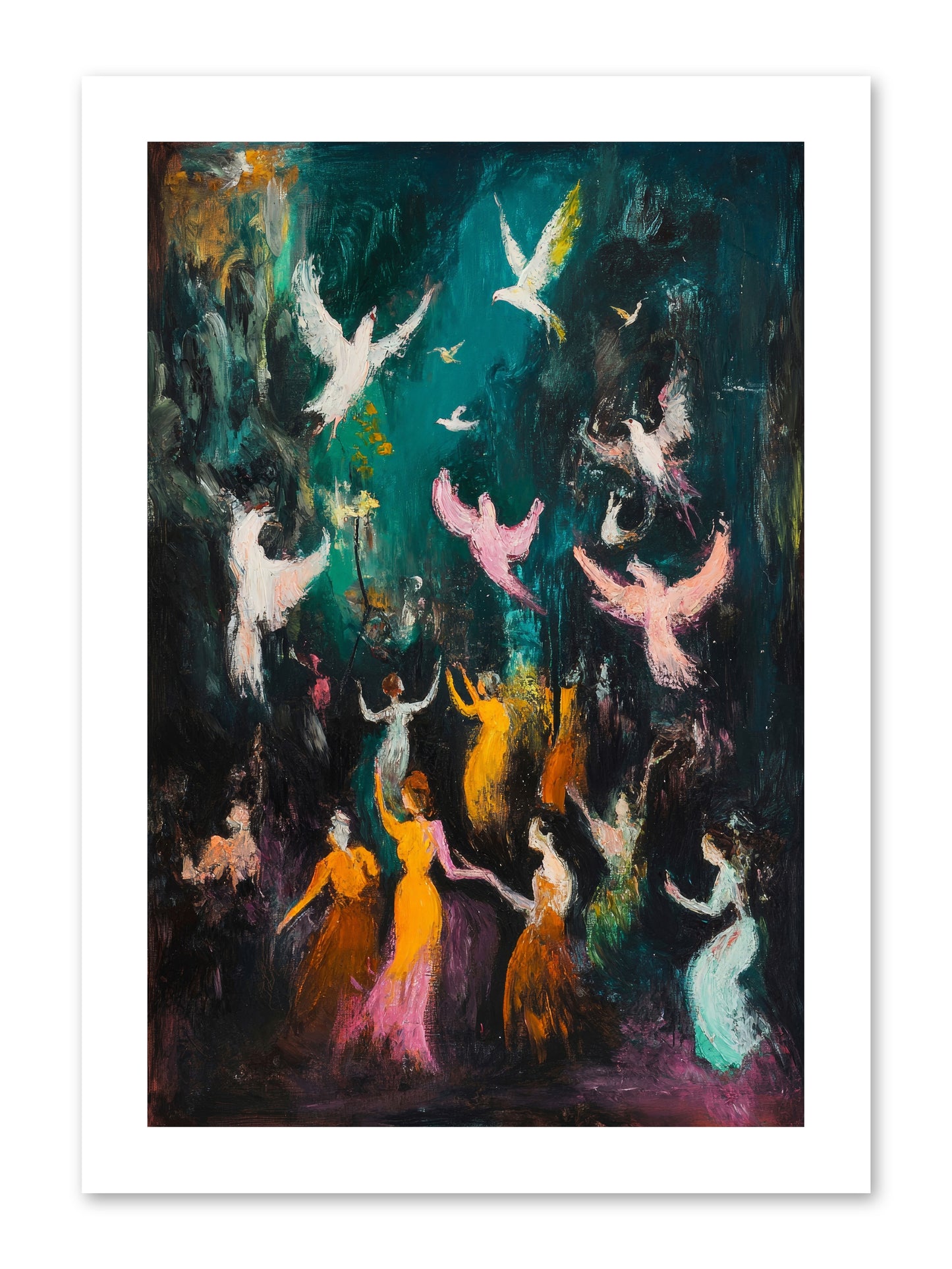 Evening Choir -- Loose Canvas Print 10x15