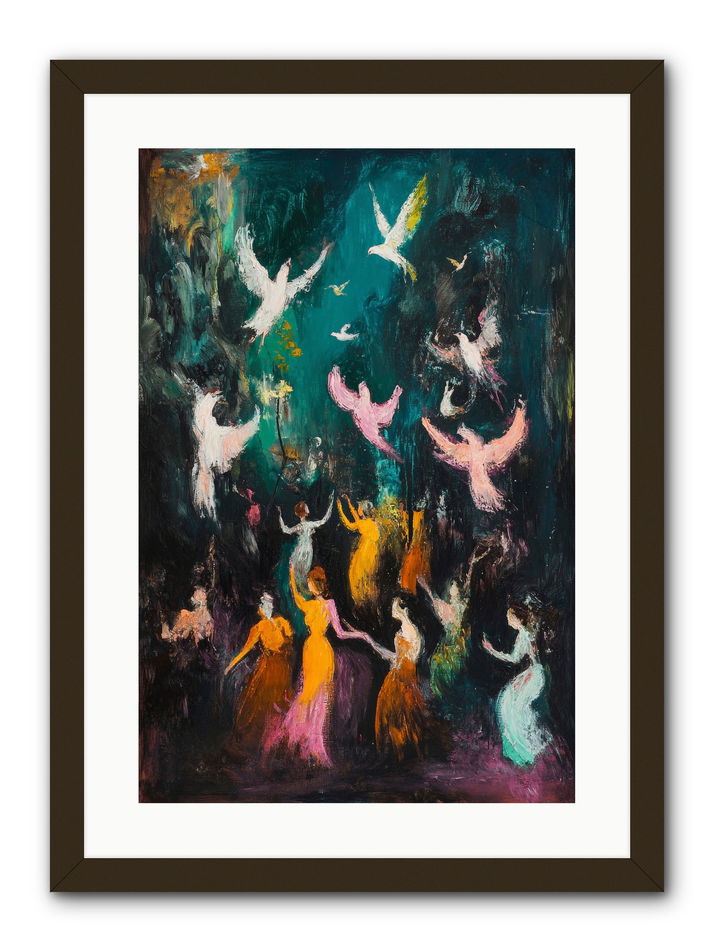 Evening Choir -- Framed Print - Black 16x24
