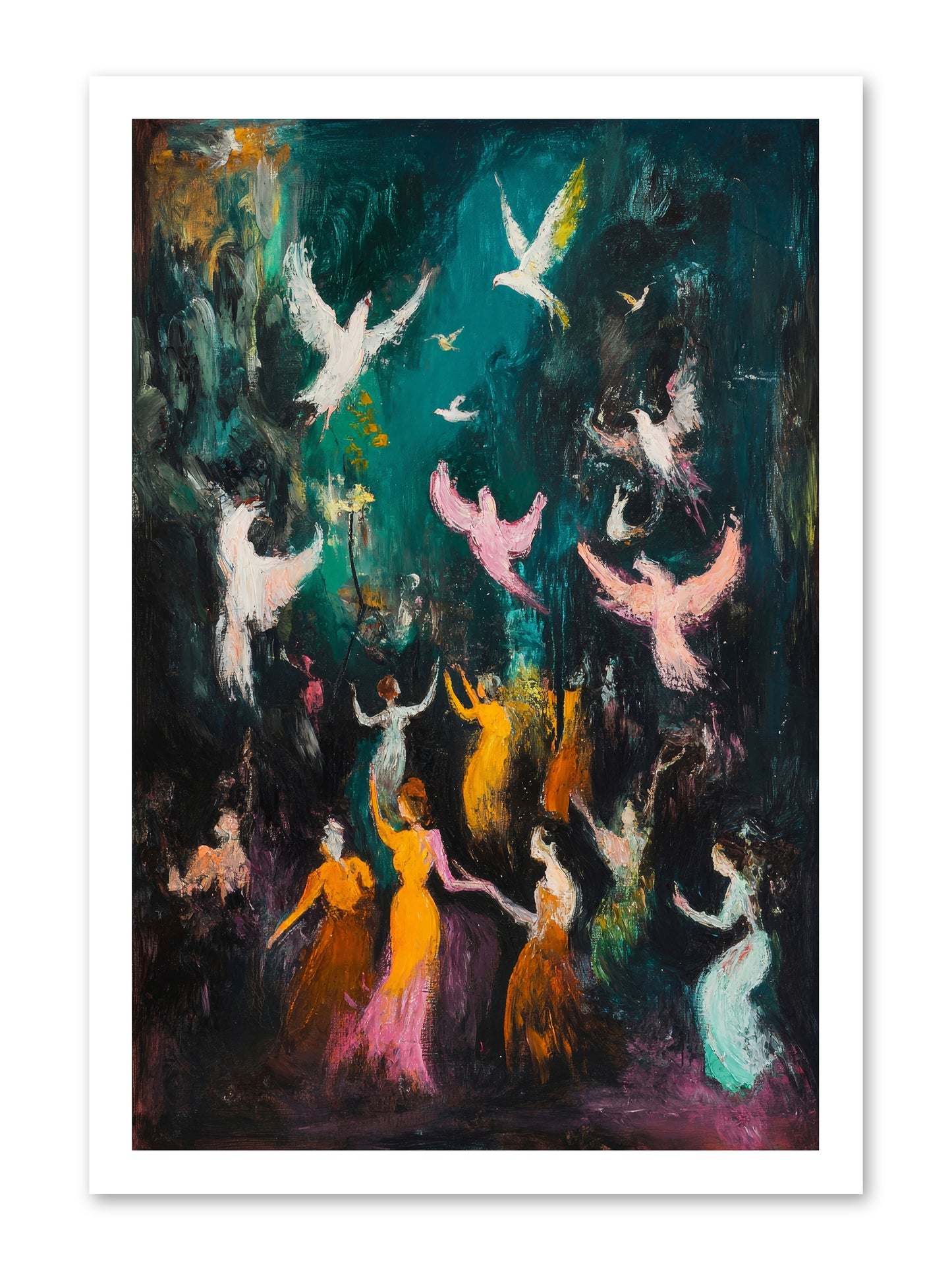 Evening Choir -- Loose Canvas Print 16x24