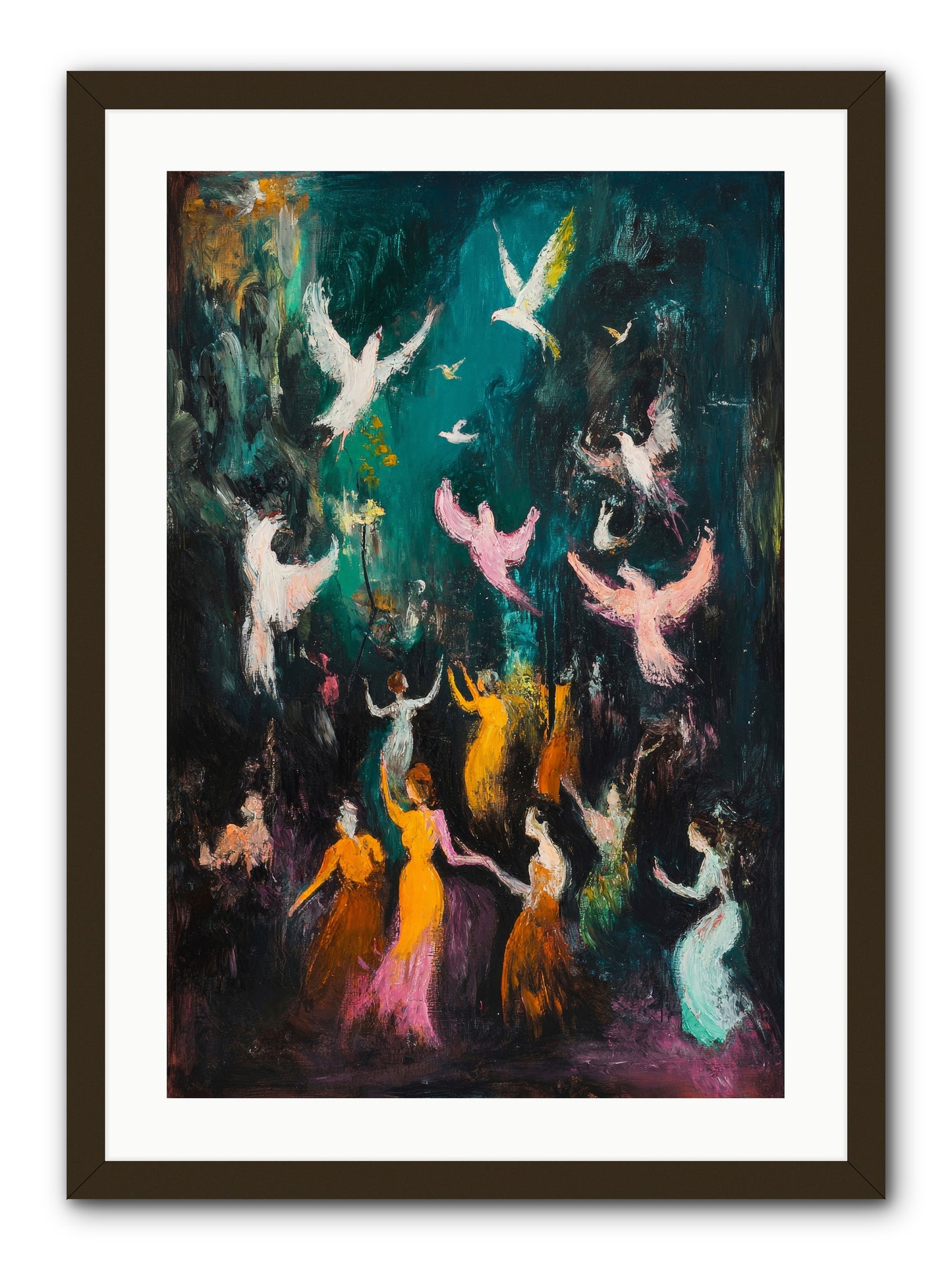 Evening Choir -- Framed Print - Black 20x30