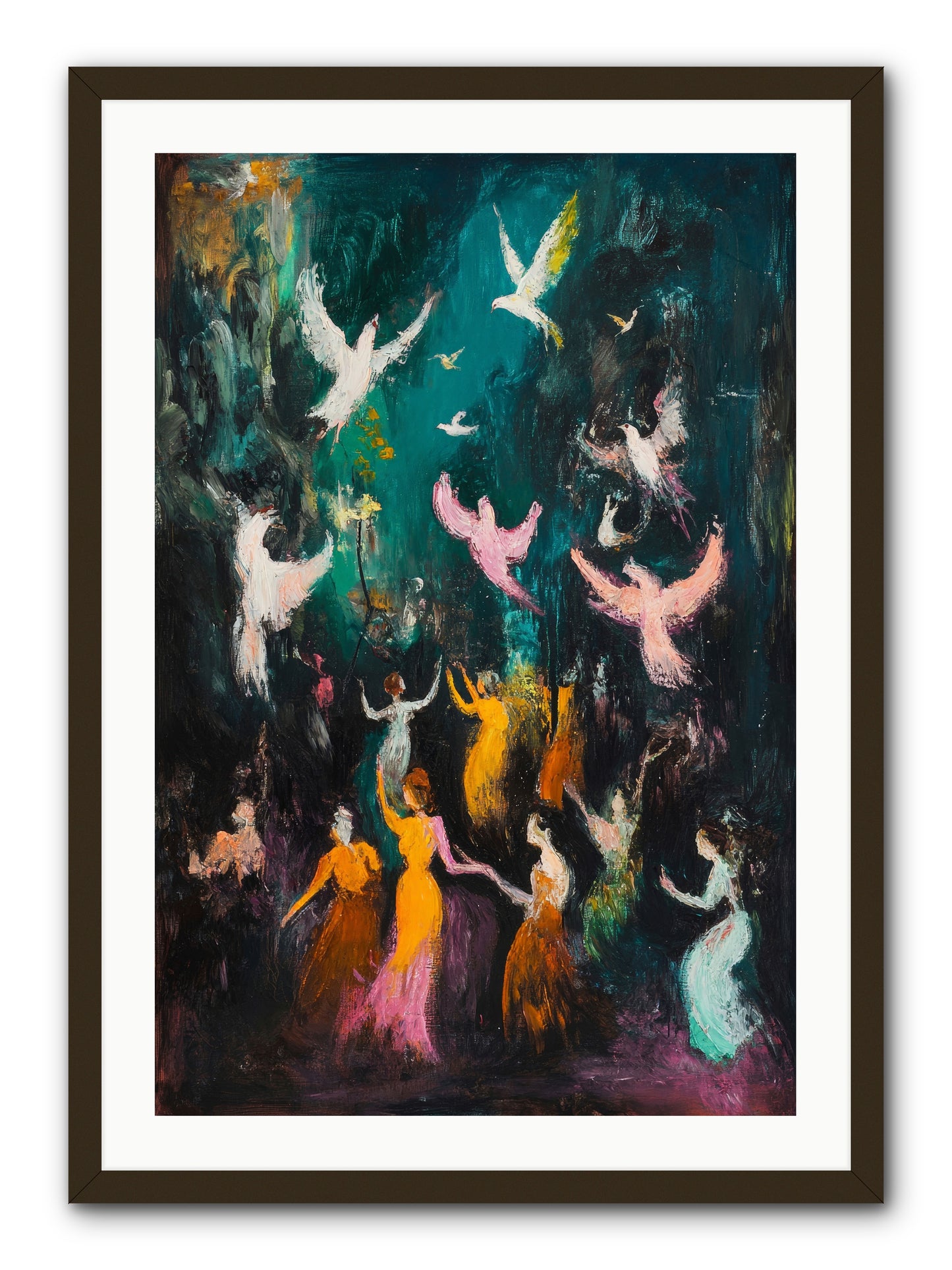 Evening Choir -- Framed Print - Black 24x36