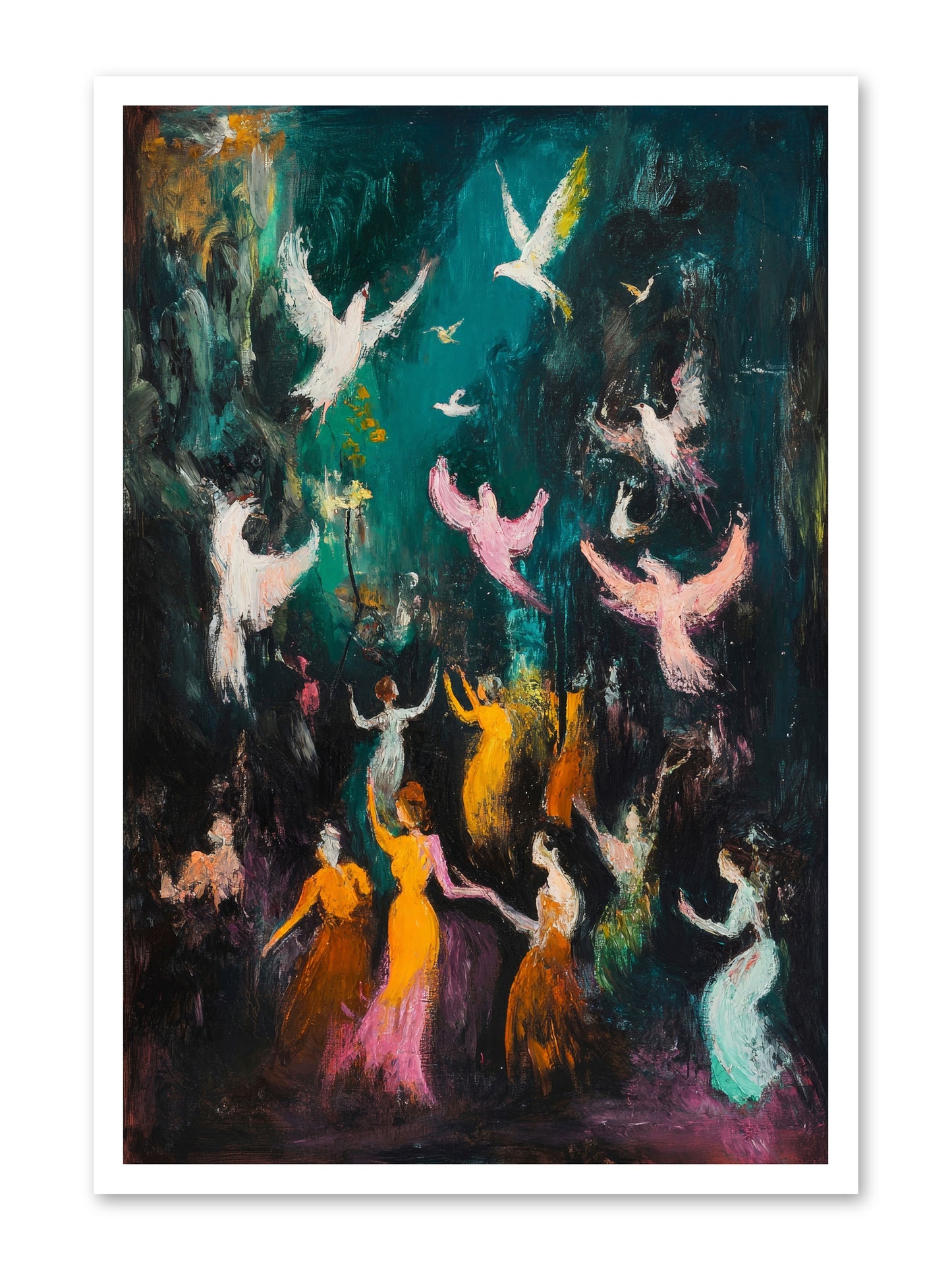 Evening Choir -- Loose Canvas Print 24x36
