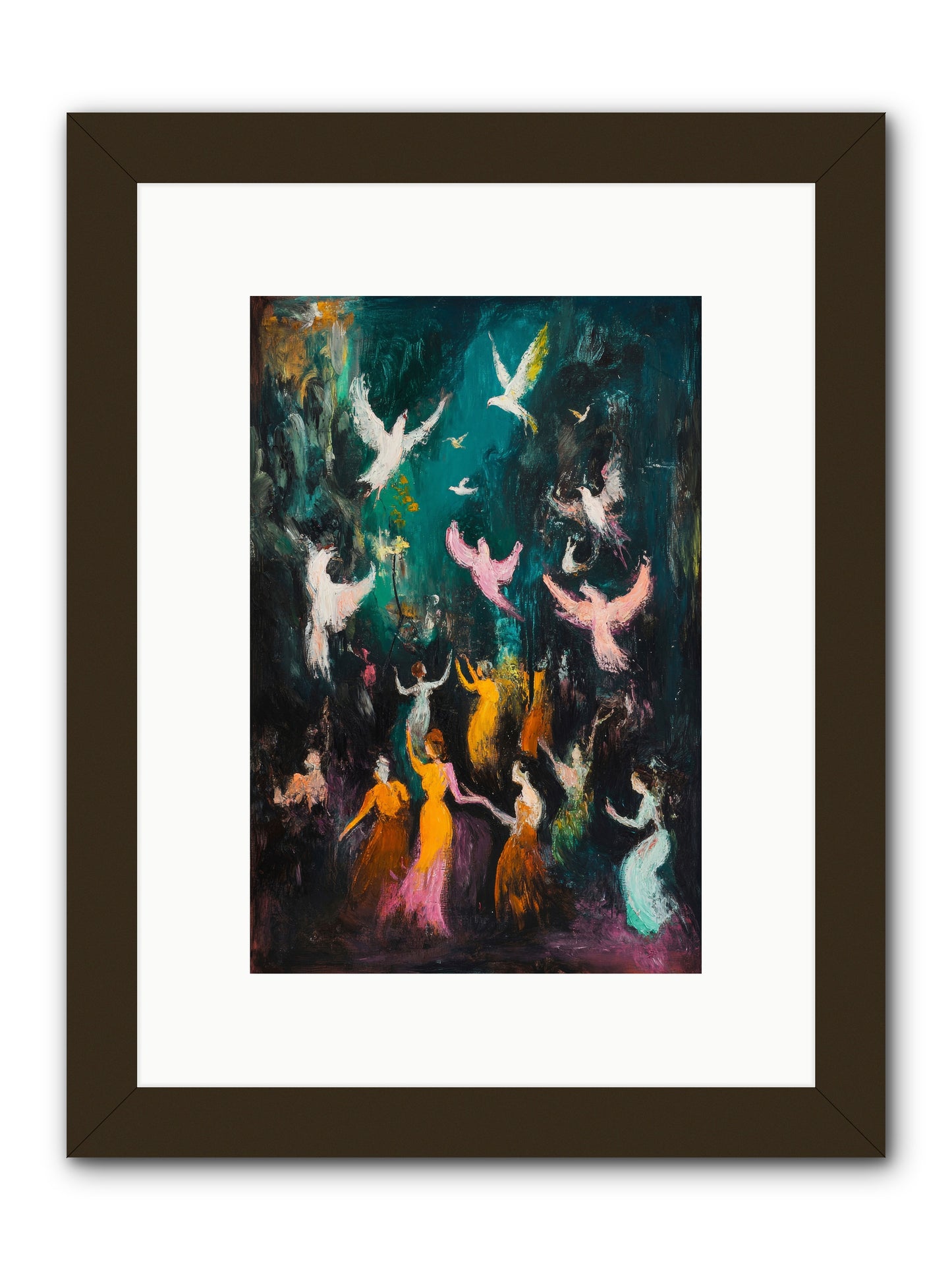 Evening Choir -- Framed Print - Black 8x12