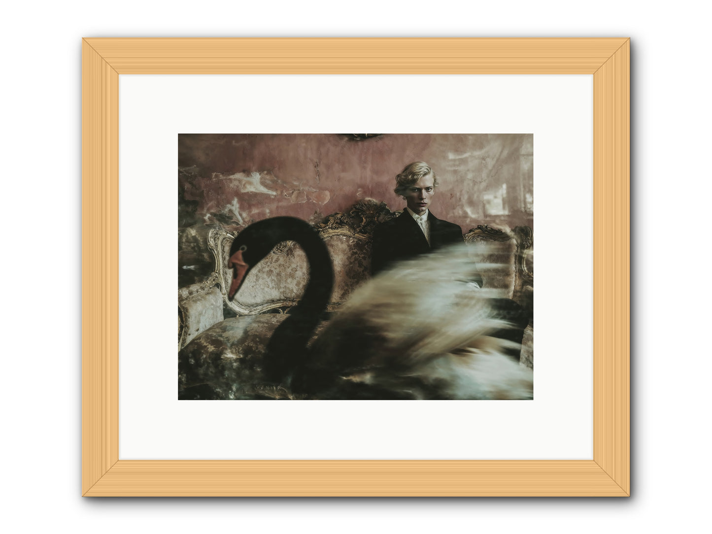 Evening Creatures -- Framed Print - Natural 12x9