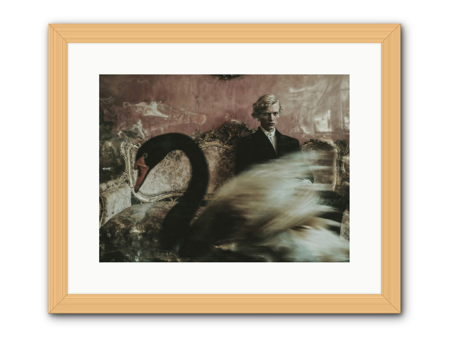 Evening Creatures -- Framed Print - Natural 16x12