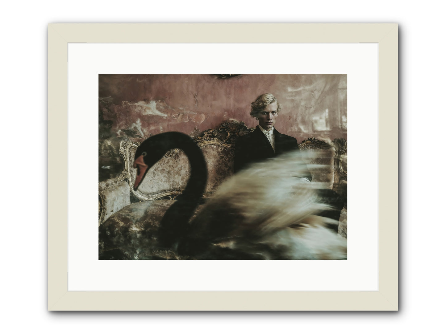 Evening Creatures -- Framed Print - White 16x12