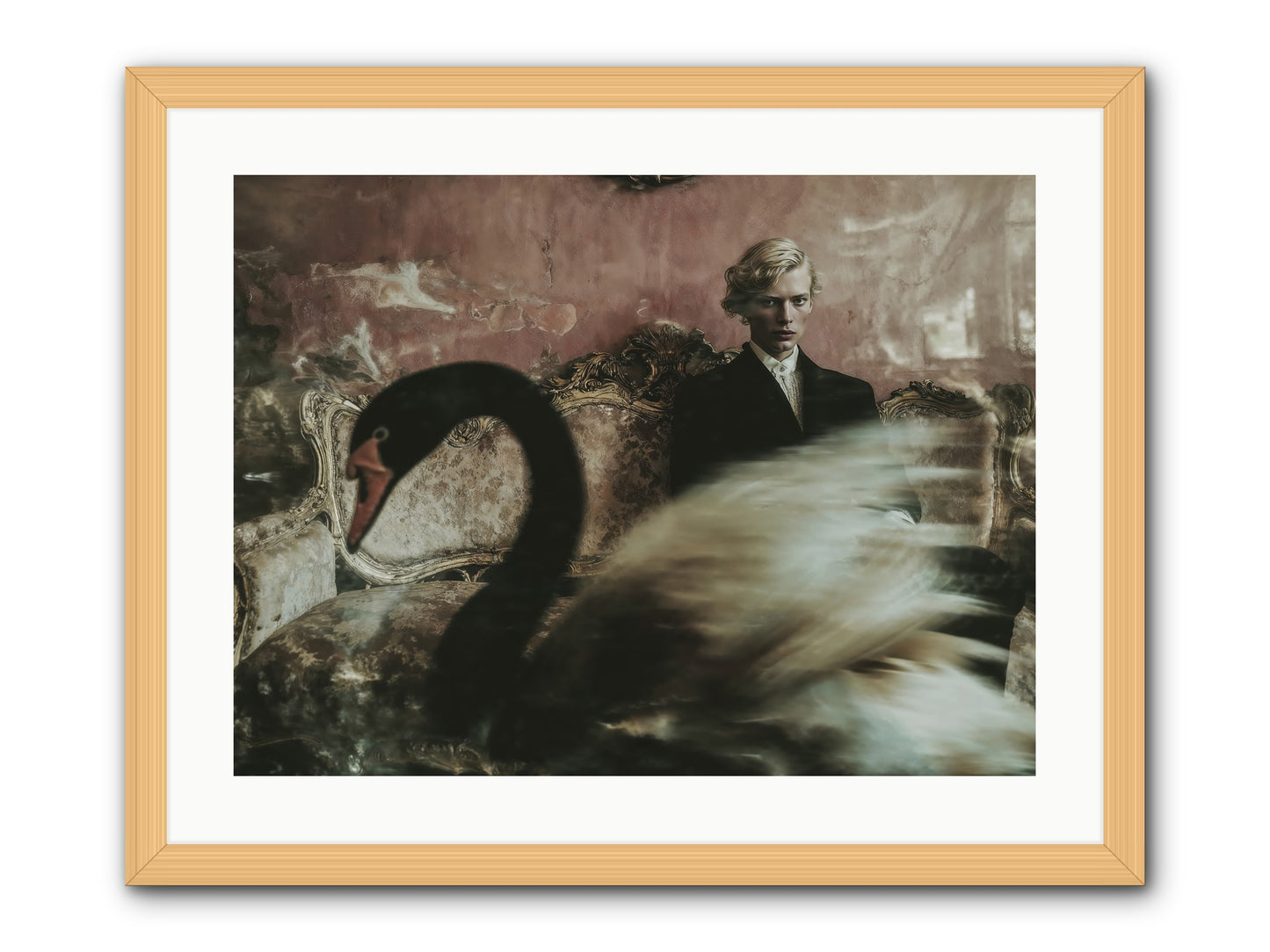 Evening Creatures -- Framed Print - Natural 24x18