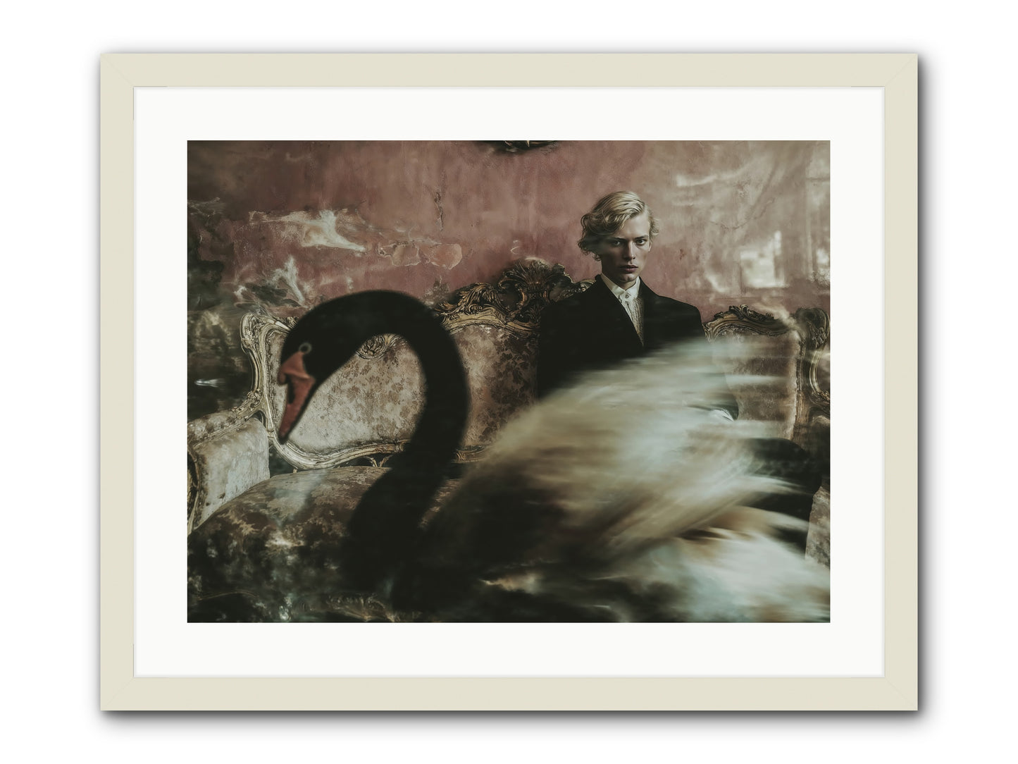 Evening Creatures -- Framed Print - White 24x18