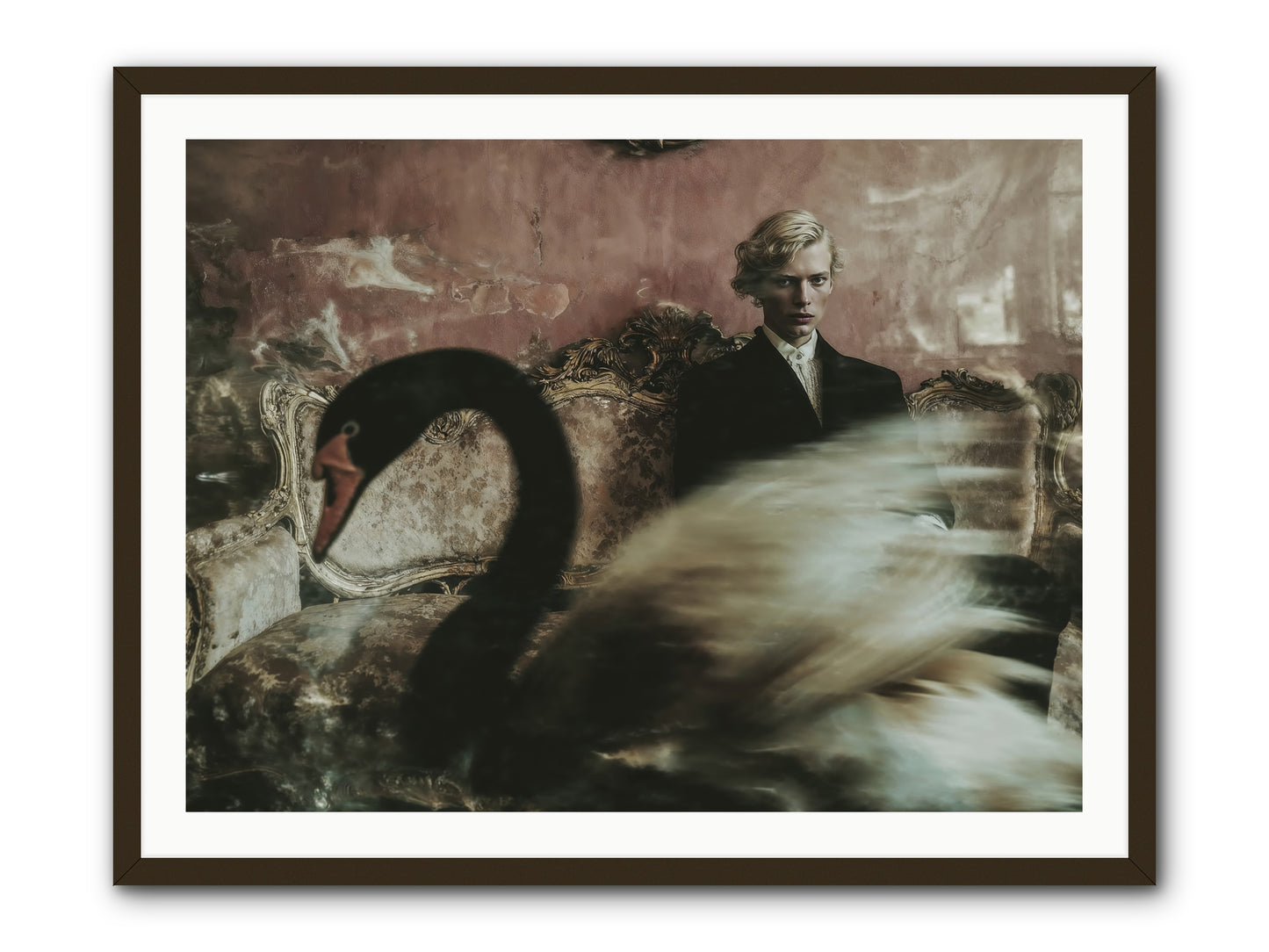 Evening Creatures -- Framed Print - Black 40x30