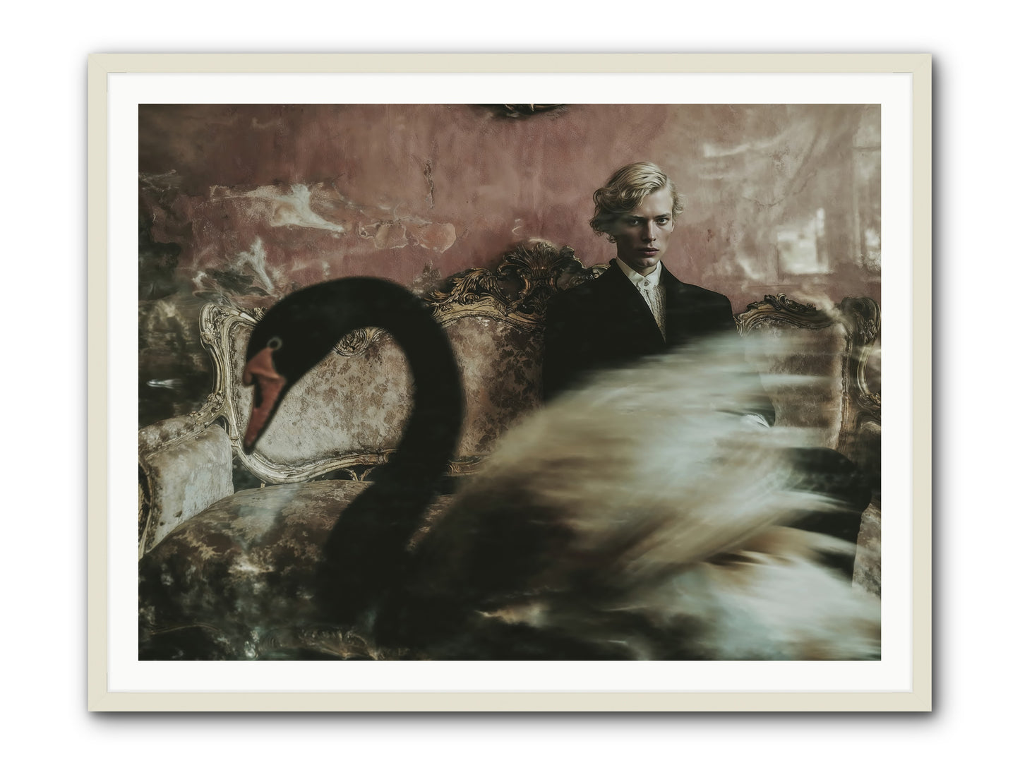 Evening Creatures -- Framed Print - White 48x36