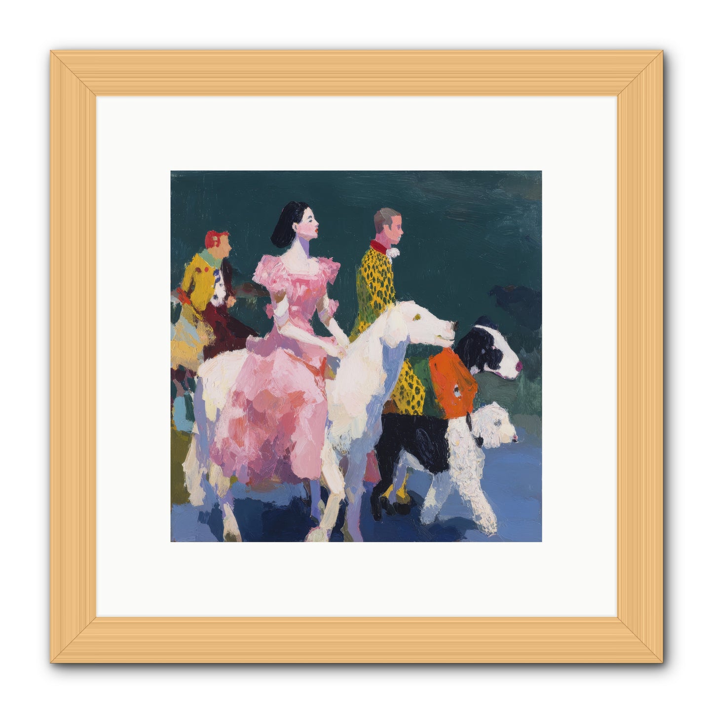 Evening Parade -- Framed Print - Natural 10x10