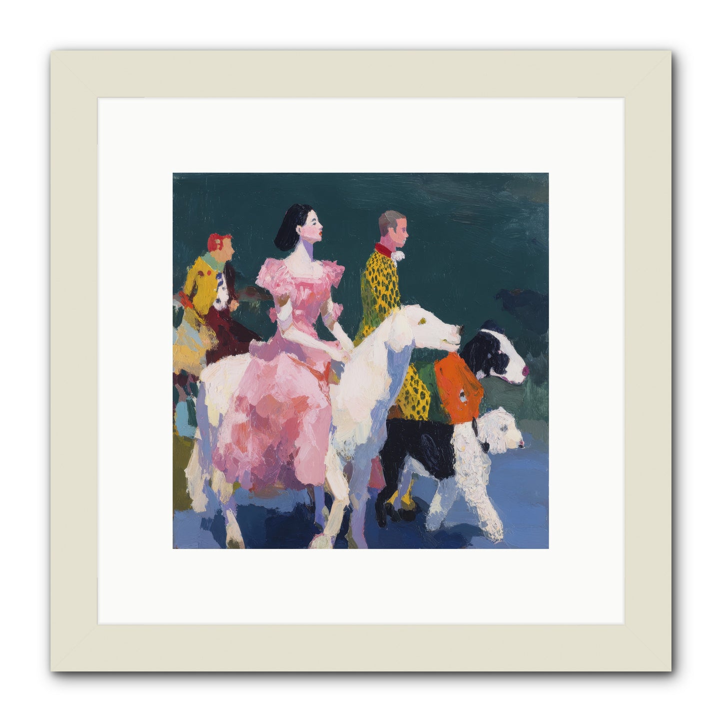 Evening Parade -- Framed Print - White 10x10