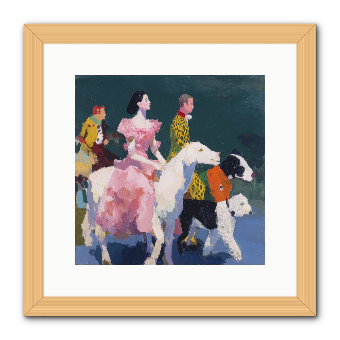 Evening Parade -- Framed Print - Natural 12x12