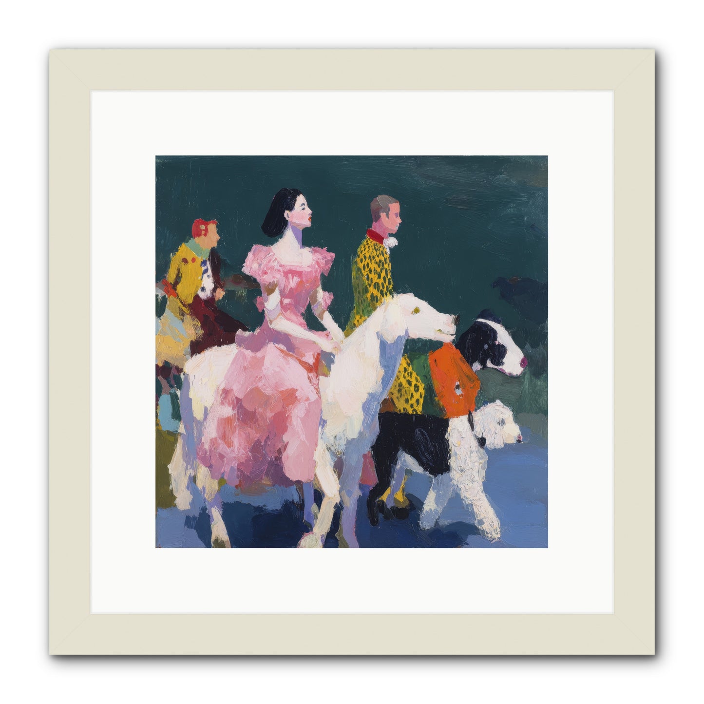 Evening Parade -- Framed Print - White 12x12