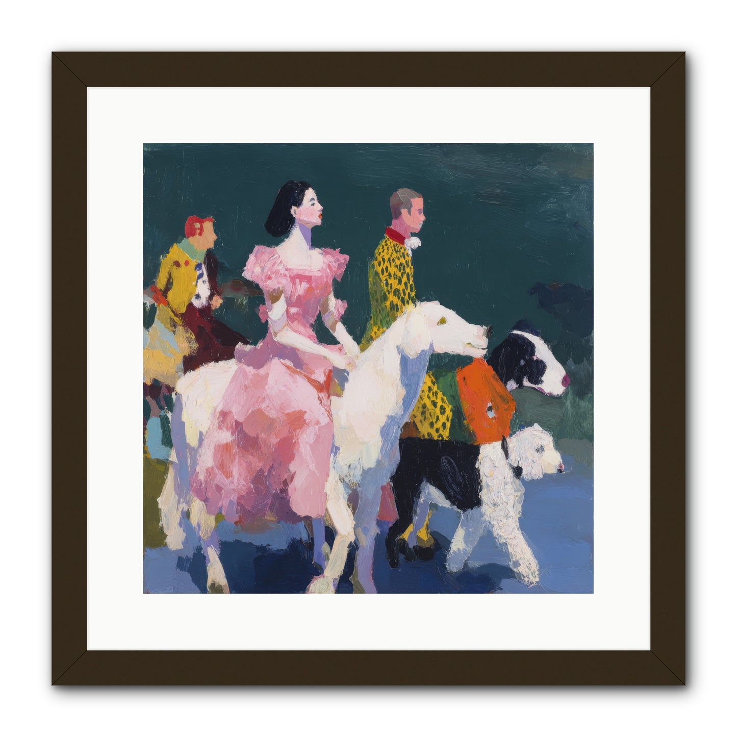 Evening Parade -- Framed Print - Black 16x16