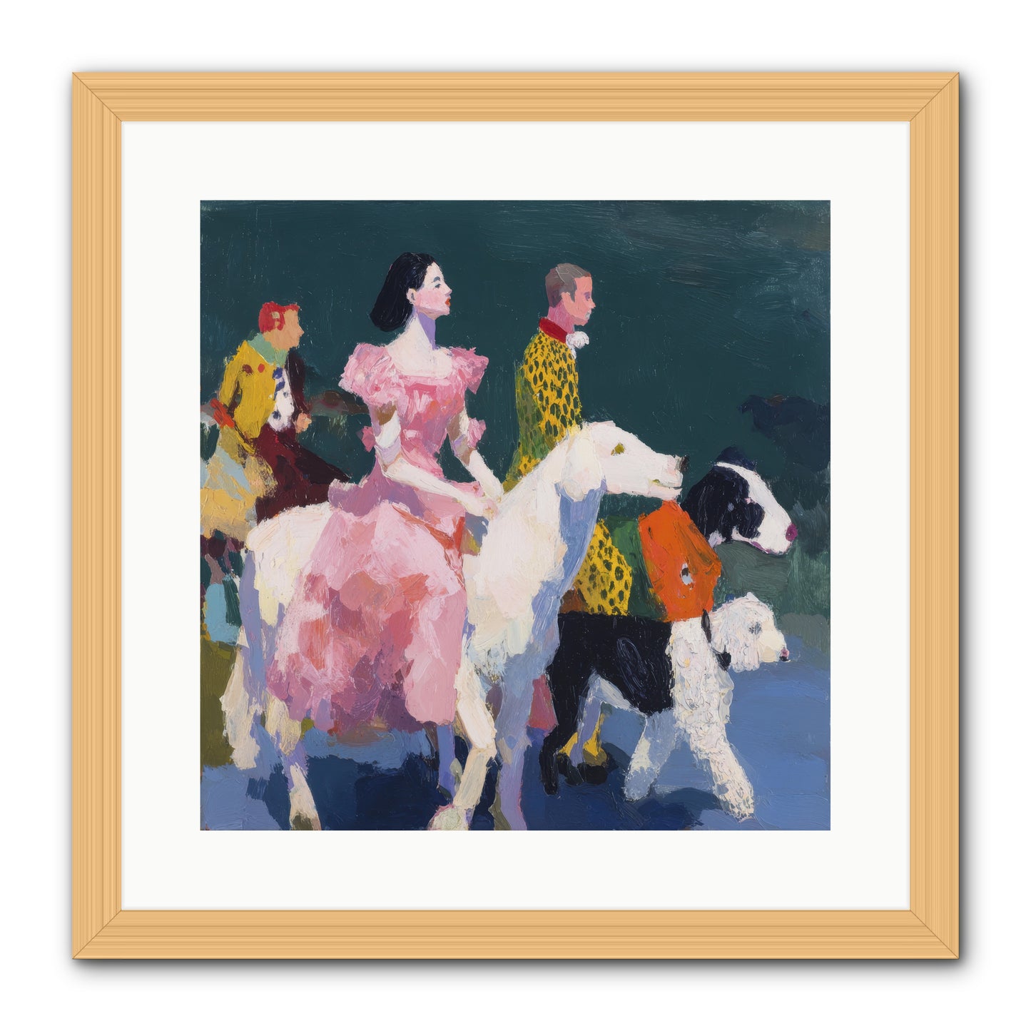 Evening Parade -- Framed Print - Natural 16x16