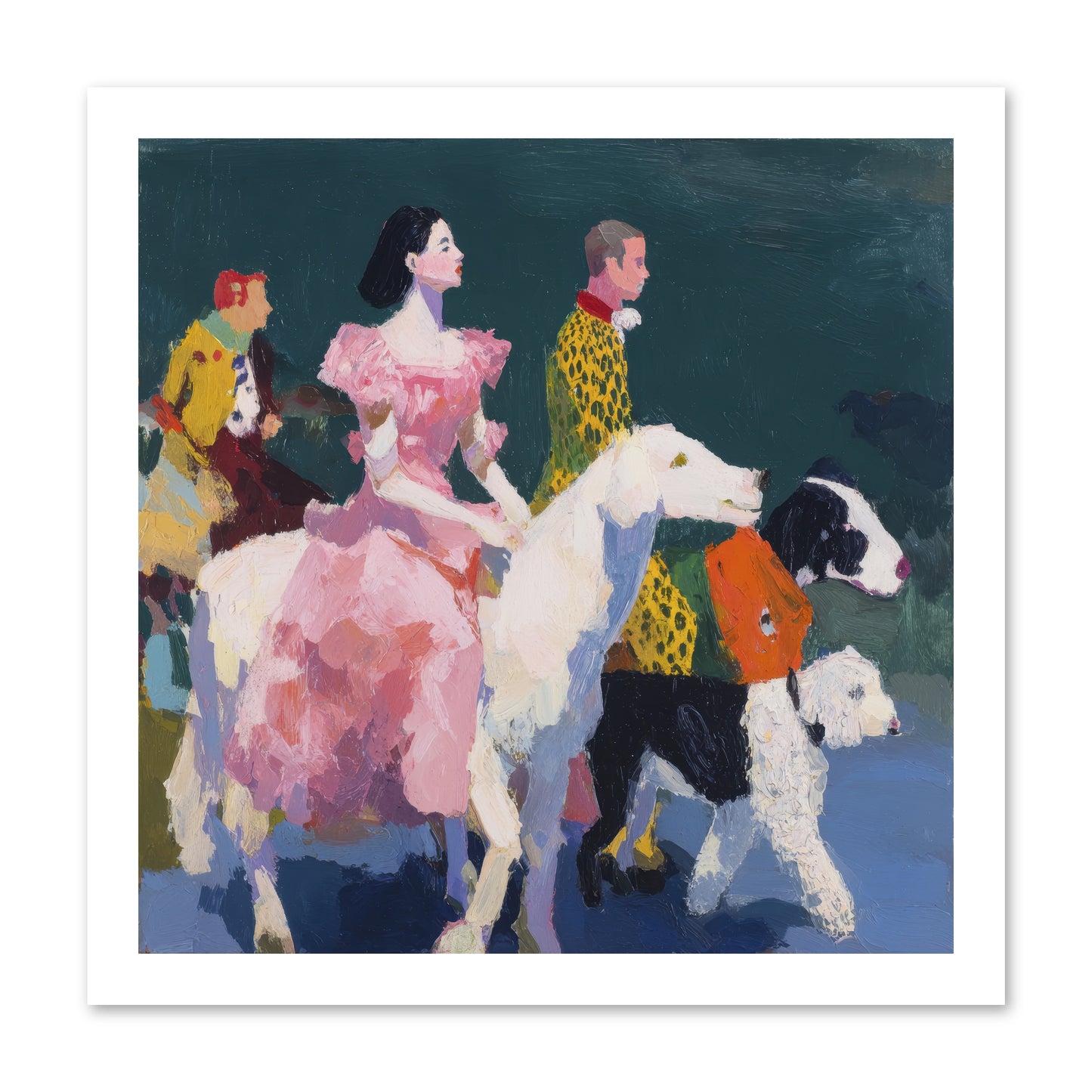 Evening Parade -- Loose Canvas Print 16x16