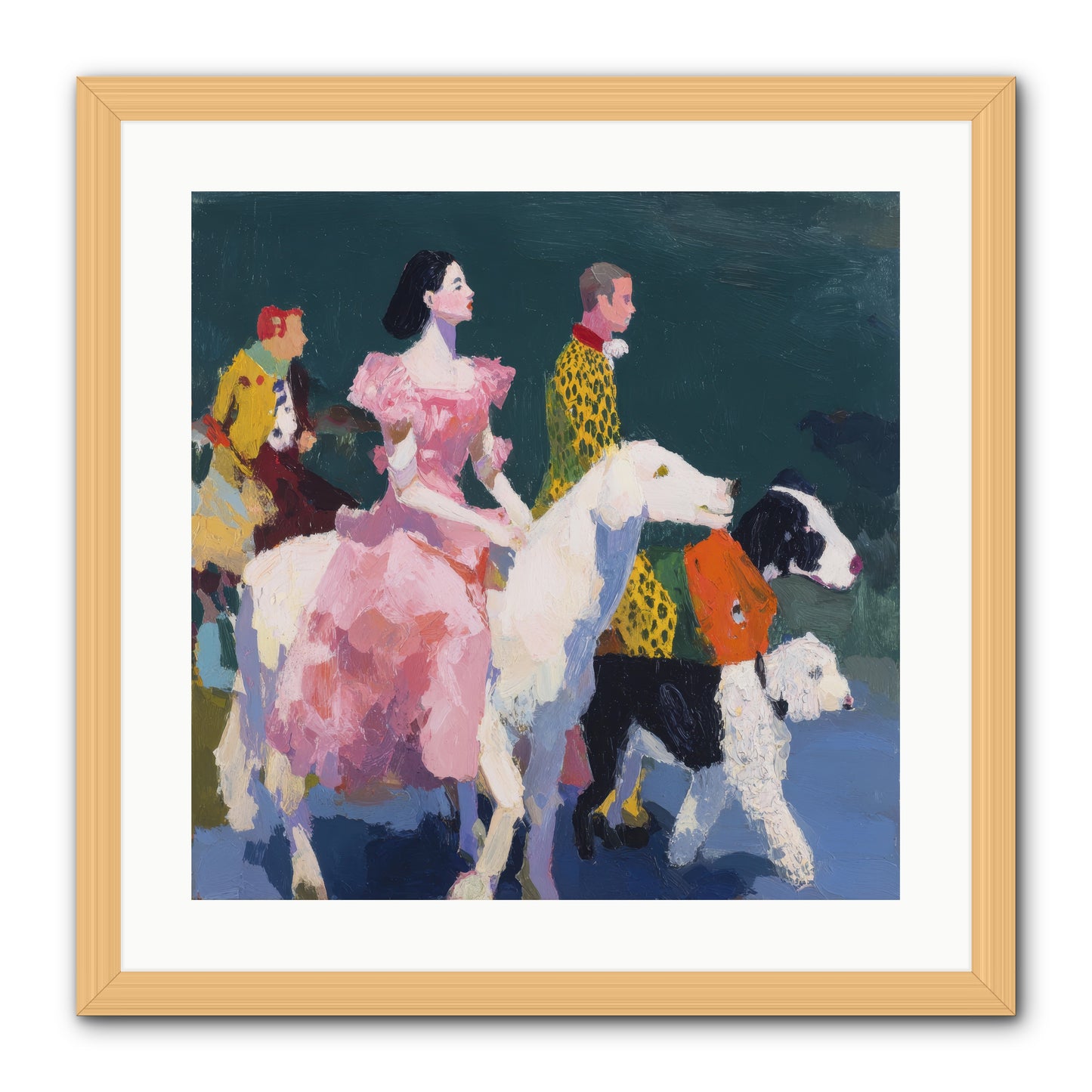 Evening Parade -- Framed Print - Natural 20x20