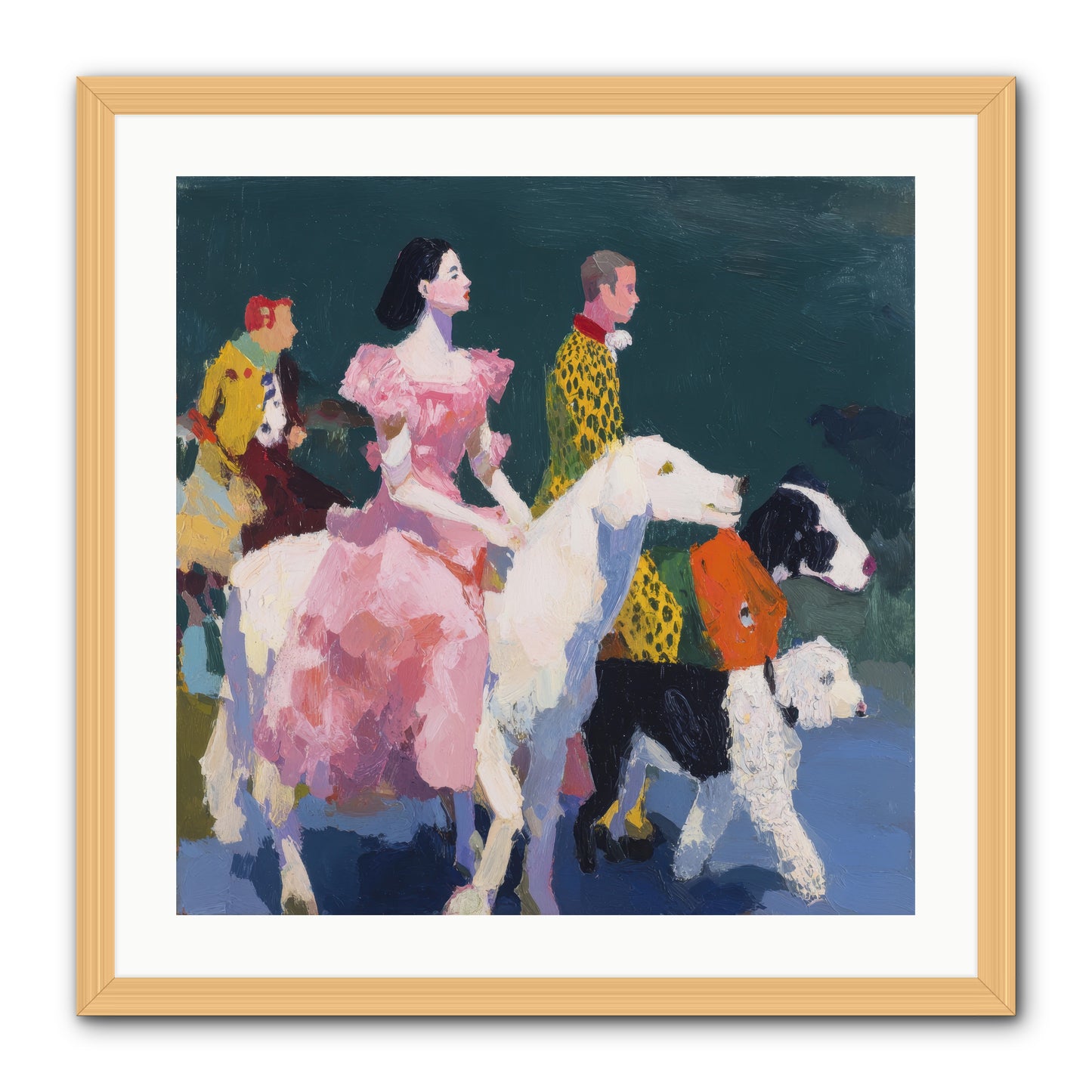 Evening Parade -- Framed Print - Natural 24x24