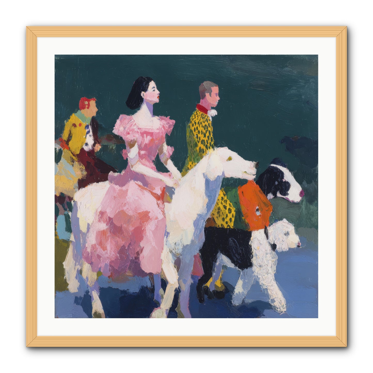 Evening Parade -- Framed Print - Natural 30x30