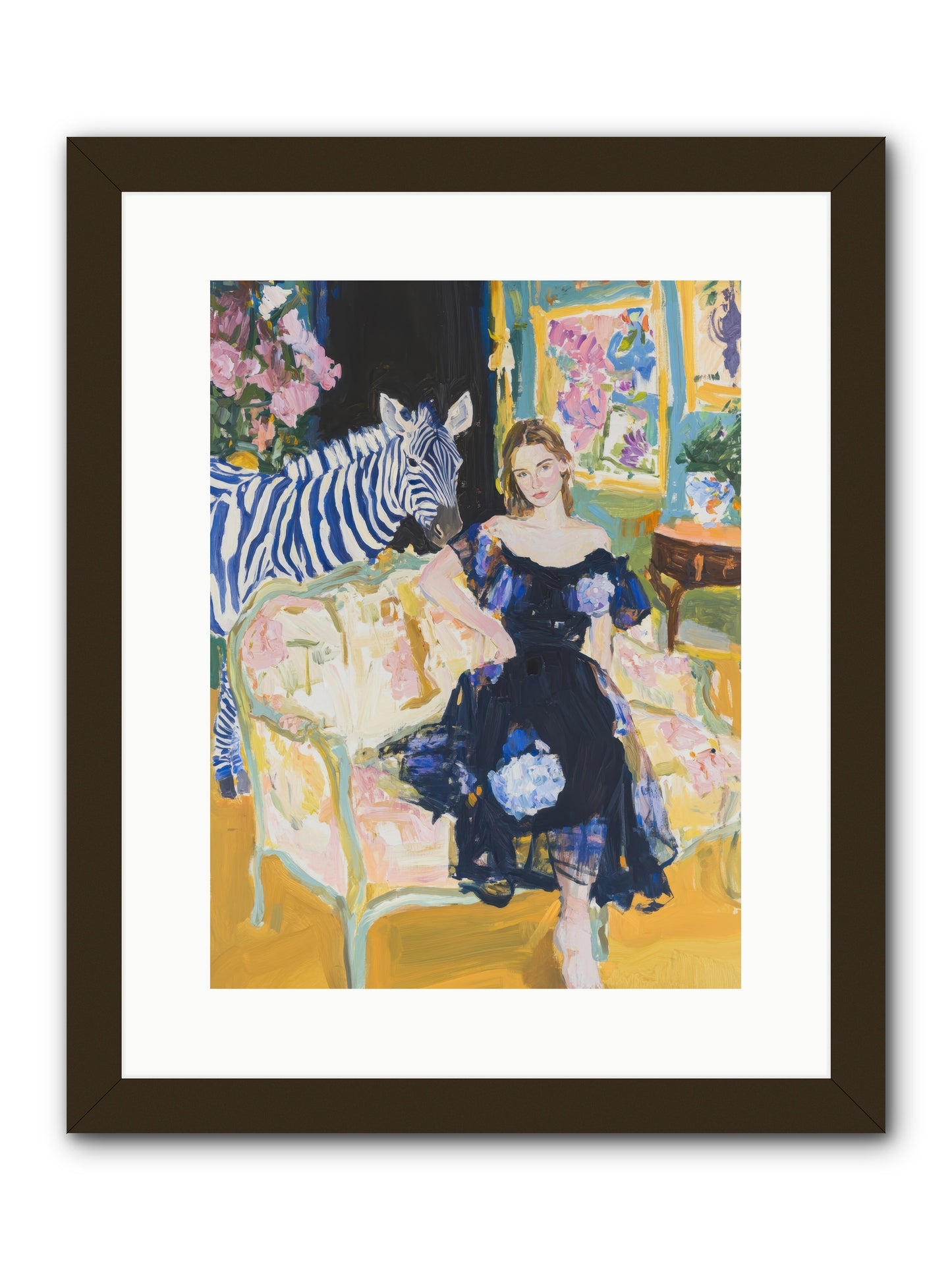 Evening Stripes -- Framed Print - Black 12x16