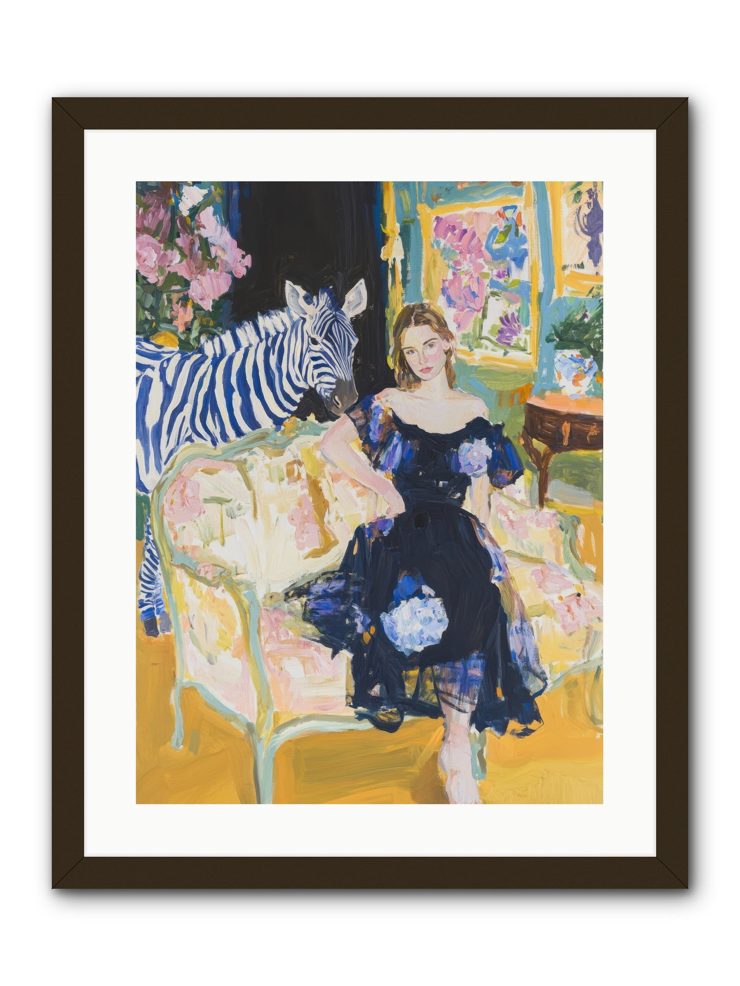 Evening Stripes -- Framed Print - Black 18x24