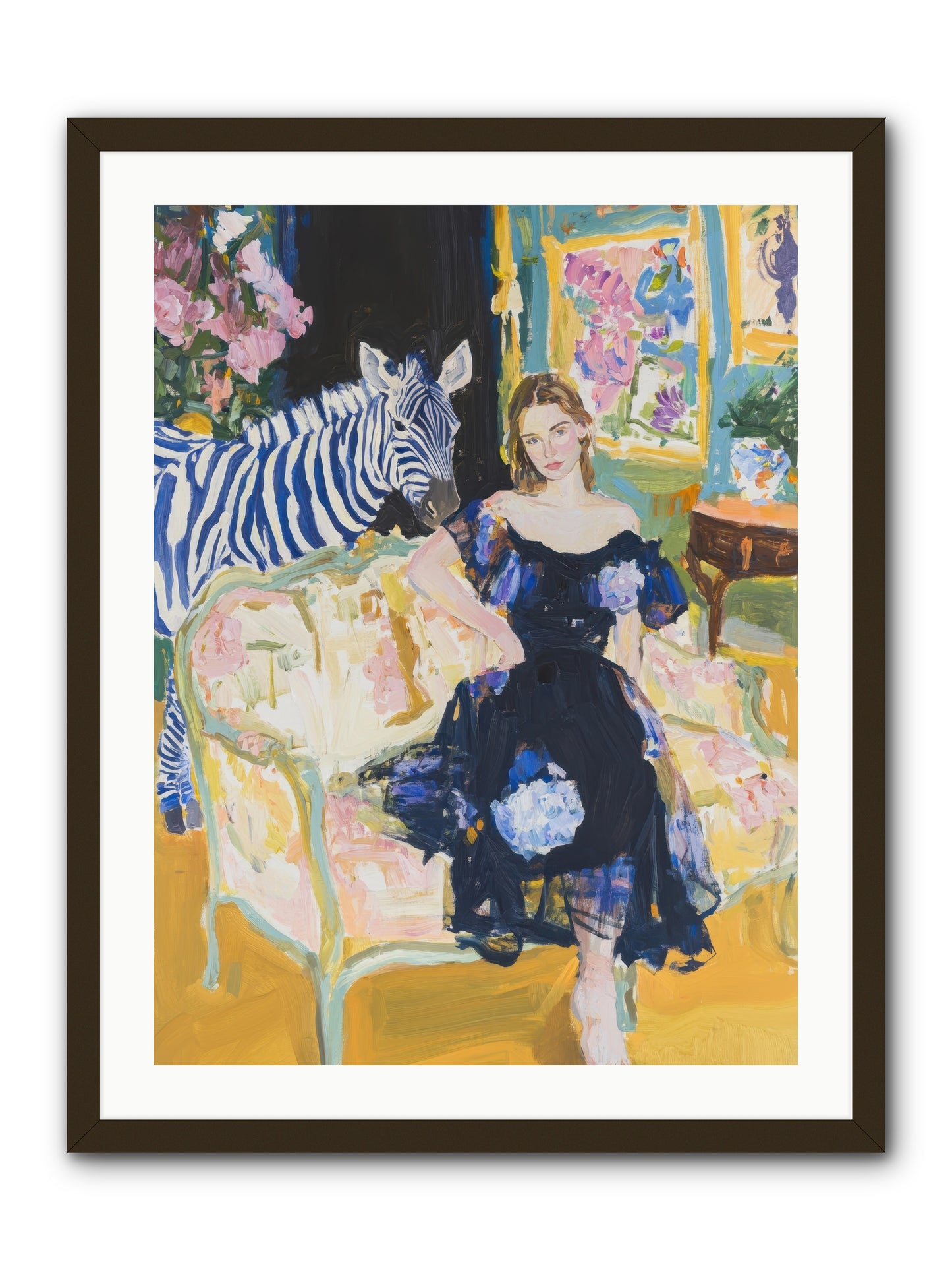 Evening Stripes -- Framed Print - Black 24x32