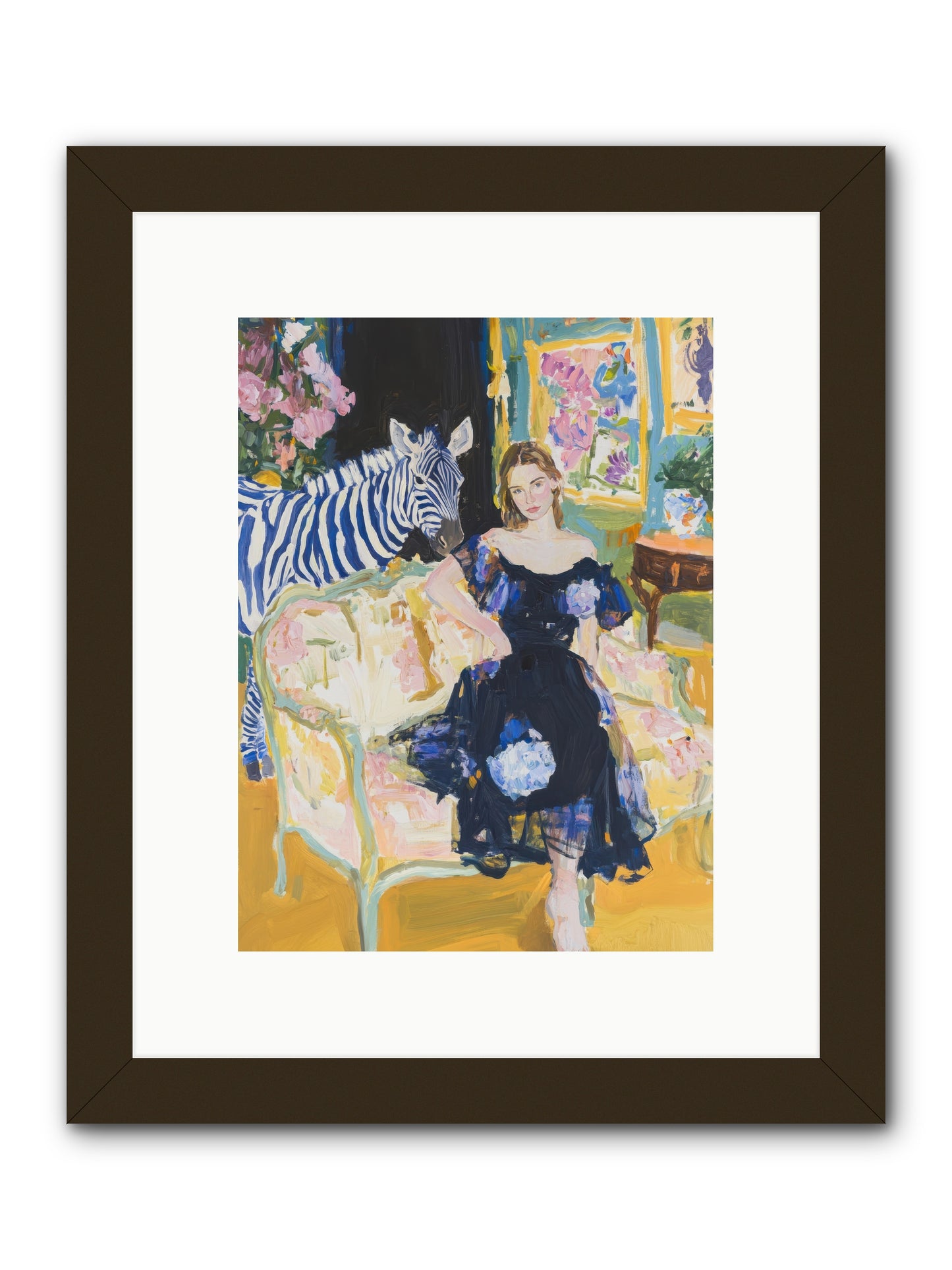 Evening Stripes -- Framed Print - Black 9x12