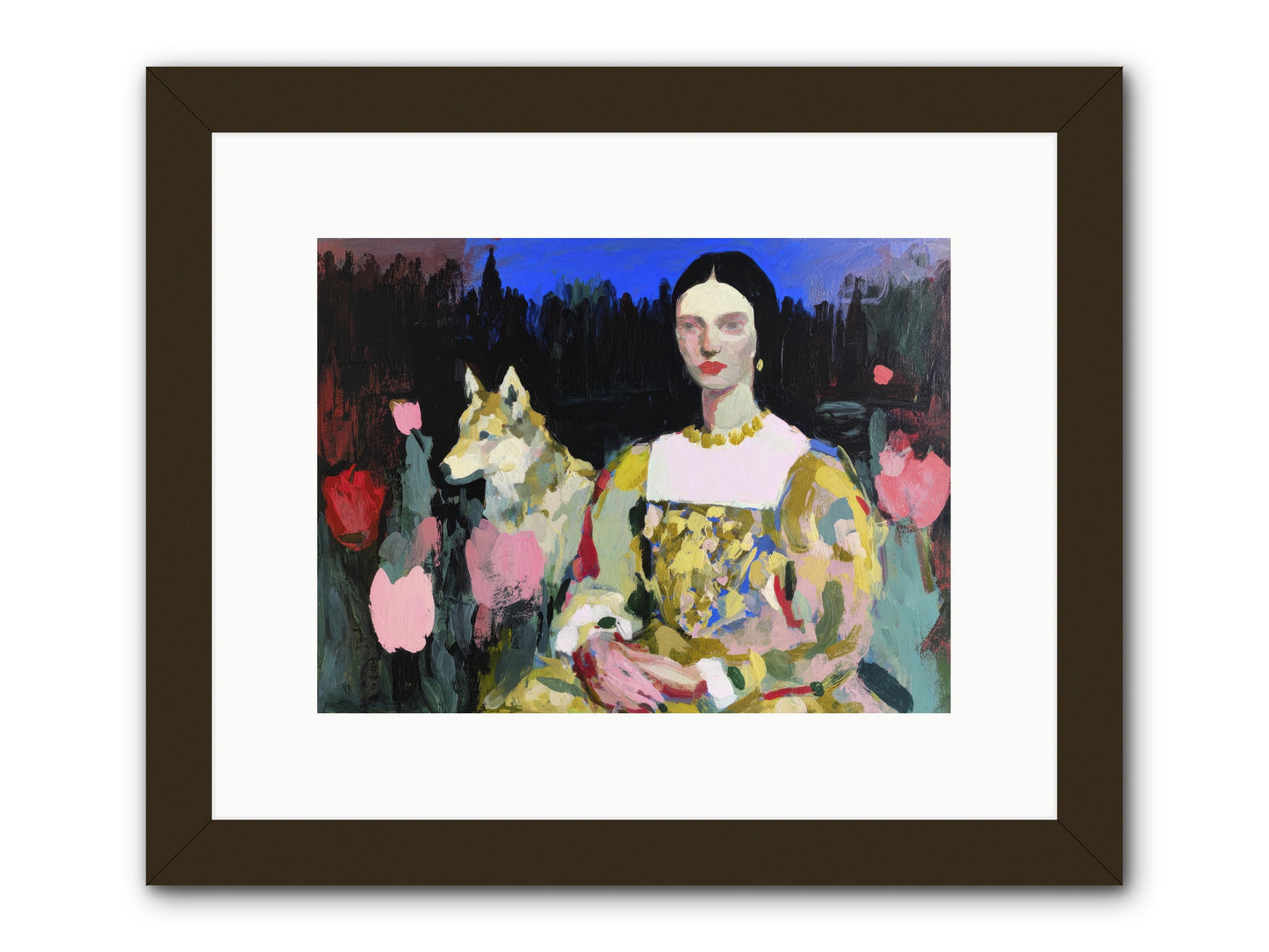 Evening Watching -- Framed Print - Black 12x9