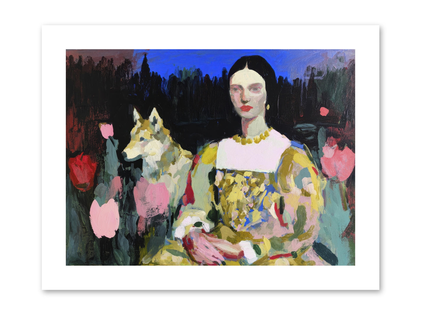 Evening Watching -- Paper Print 12x9