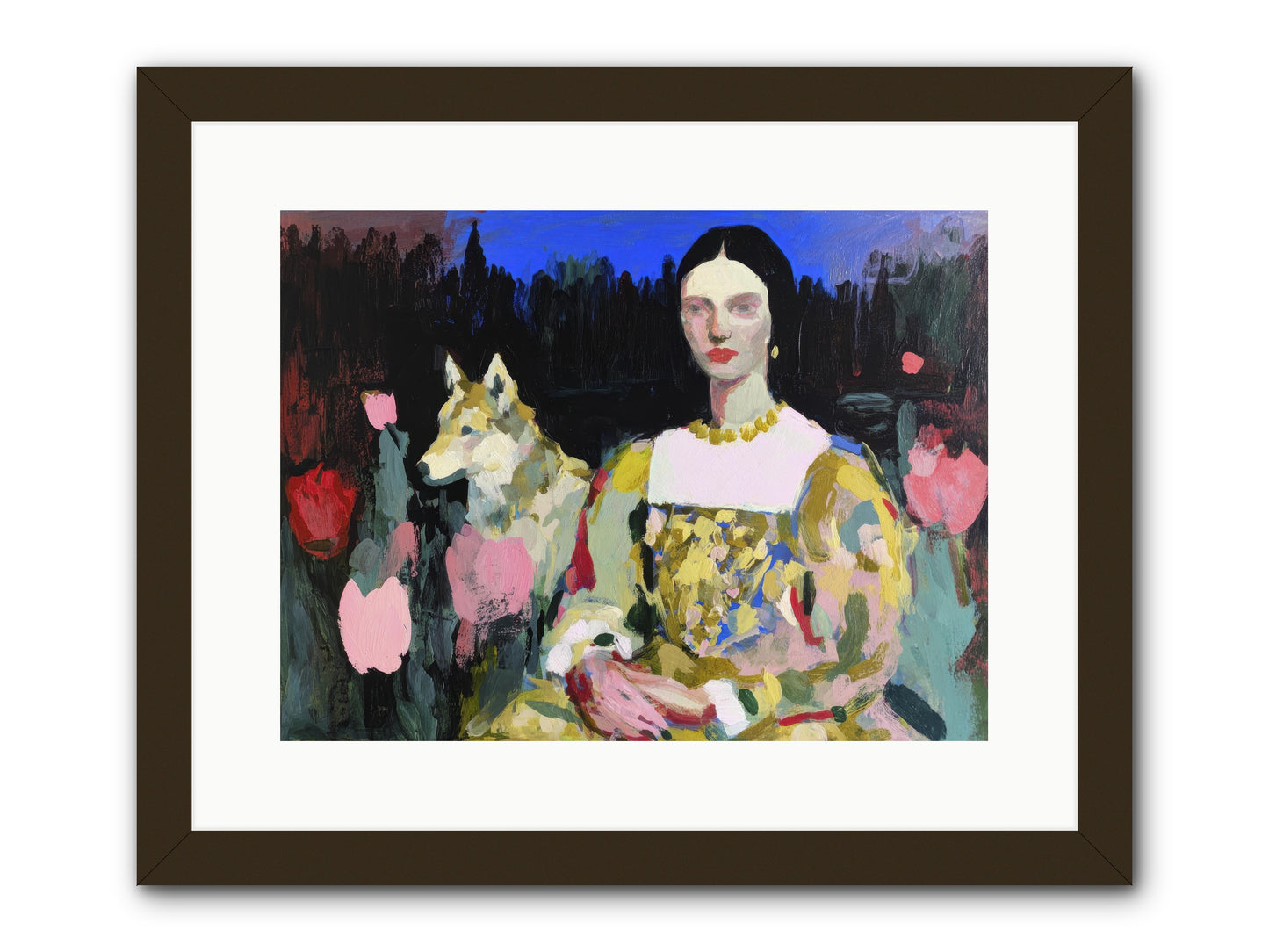 Evening Watching -- Framed Print - Black 16x12