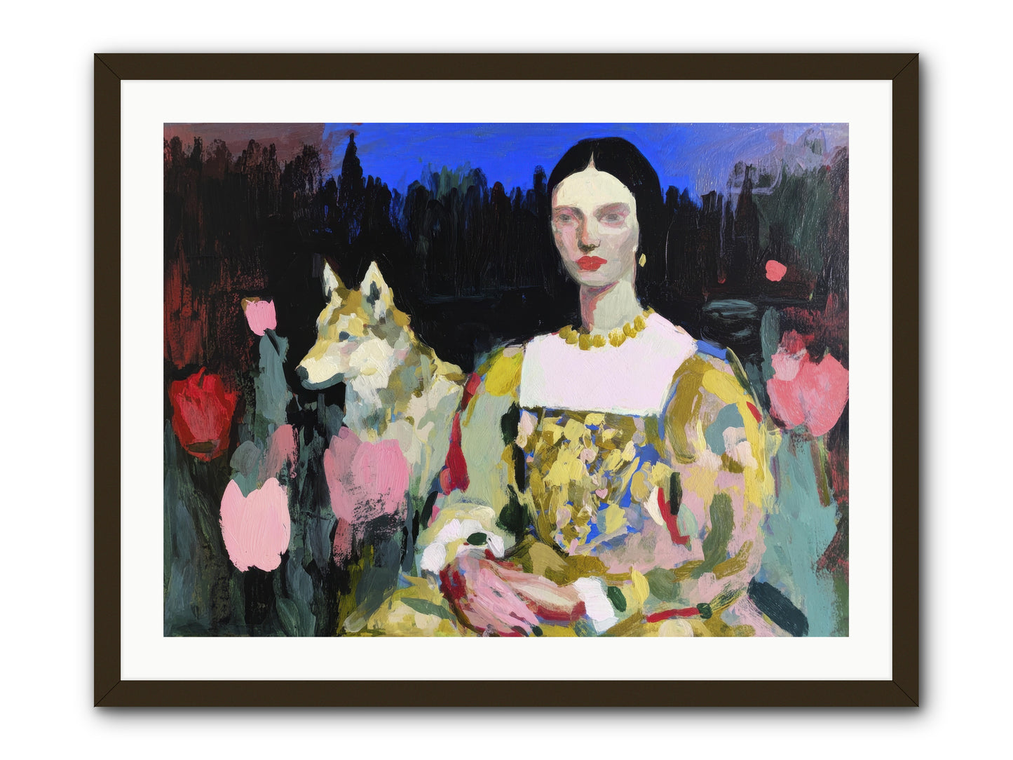 Evening Watching -- Framed Print - Black 32x24
