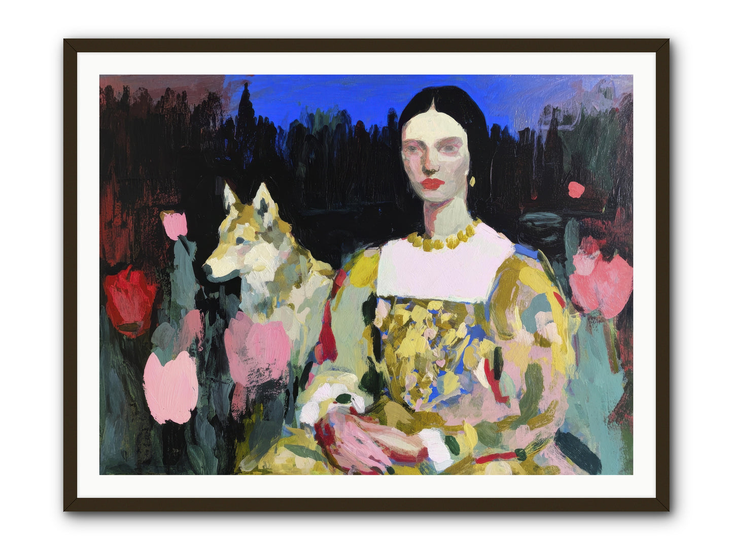 Evening Watching -- Framed Print - Black 48x36